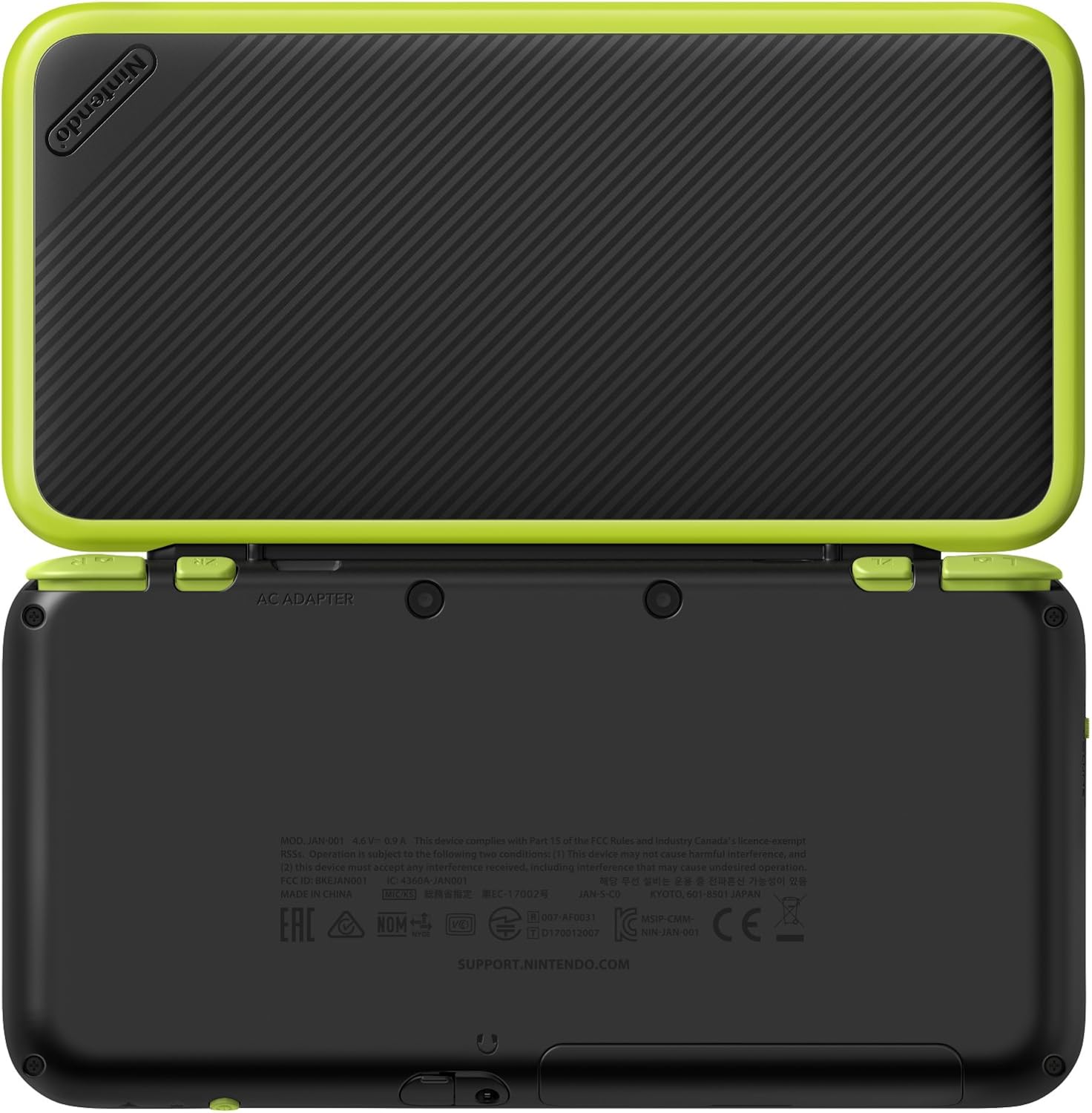 Nintendo New 2DS XL- Konsole Schwarz/Apfelgrün + Mario Kart 7