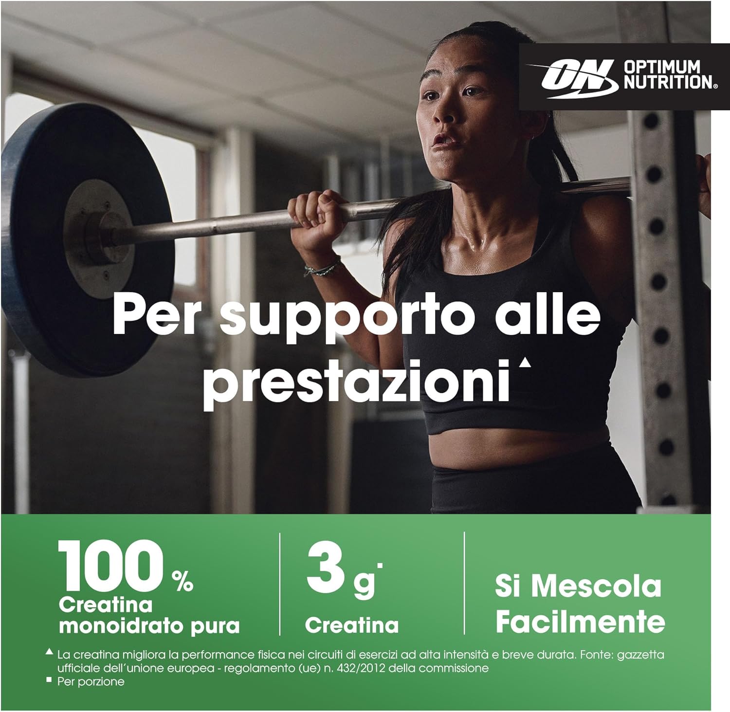 Optimum Nutrition Micronized Creatine Powder, Flavorless, 634g, 186 Servings 634 g