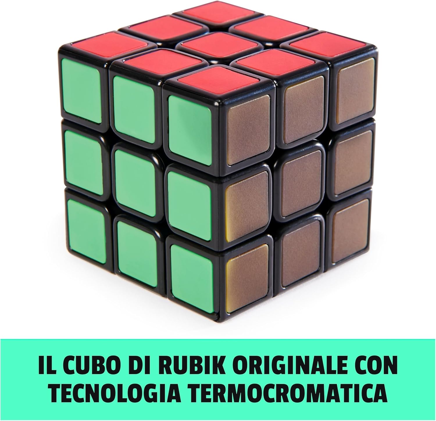 Original Rubik's Cube Phantom 3x3 - Anti-stress and brain teaser for adults and children with 3x3 Phantom Thermochromic Technology