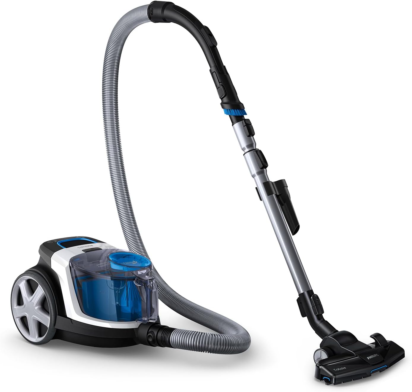 Philips PowerPro Compact Bagless Vacuum Cleaner – 900W Power, PowerCyclone 5, Allergy H13 Filter, Removes 99.9% of Dust, Hygienic Emptying, Lightweight Design (FC9332/09) Blue Blue PowerCyclone 5