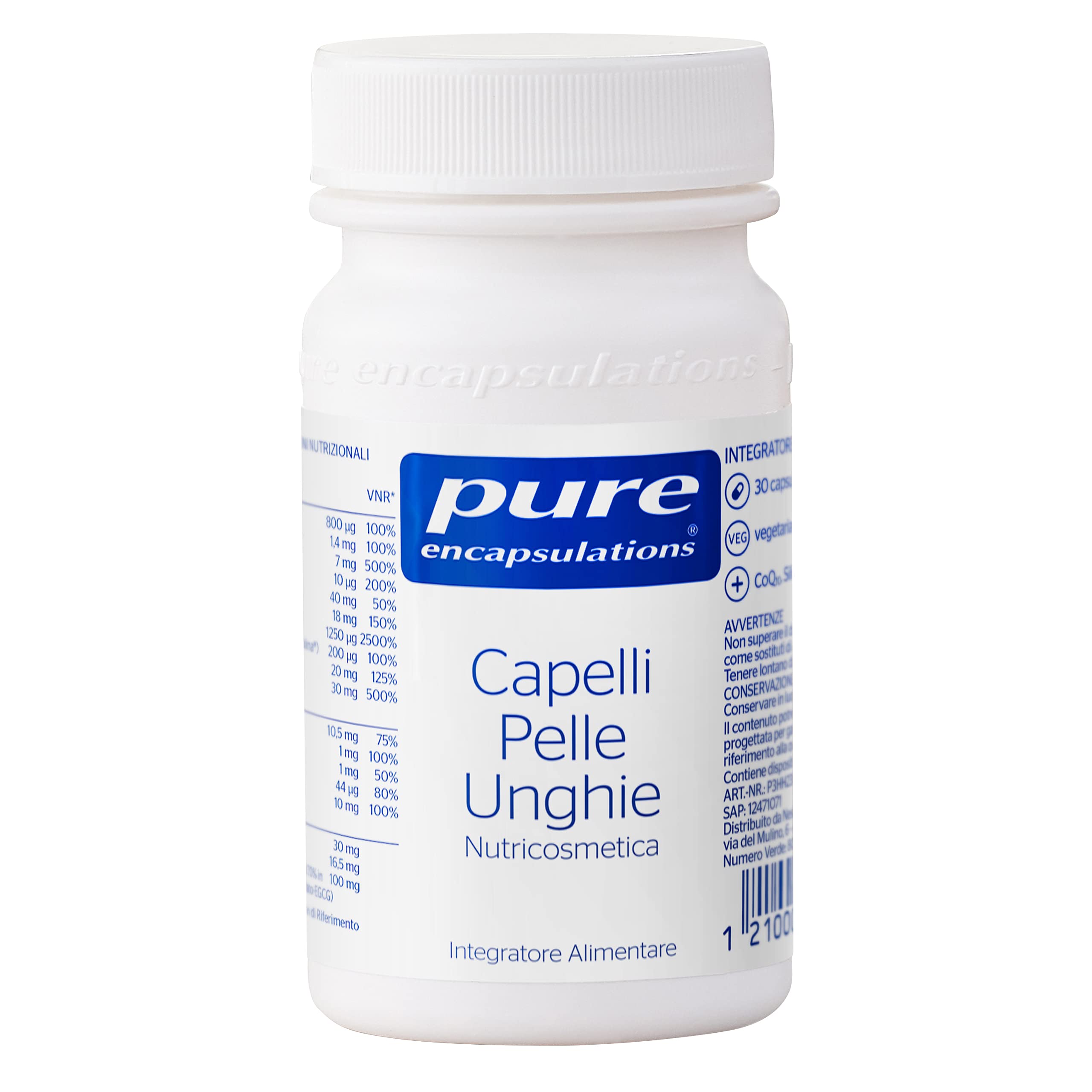 Pure Encapsulations - Hair, Skin & Nails - With Vitamin C, Copper & Q10-30 Capsules 30 units (Pack of 1)