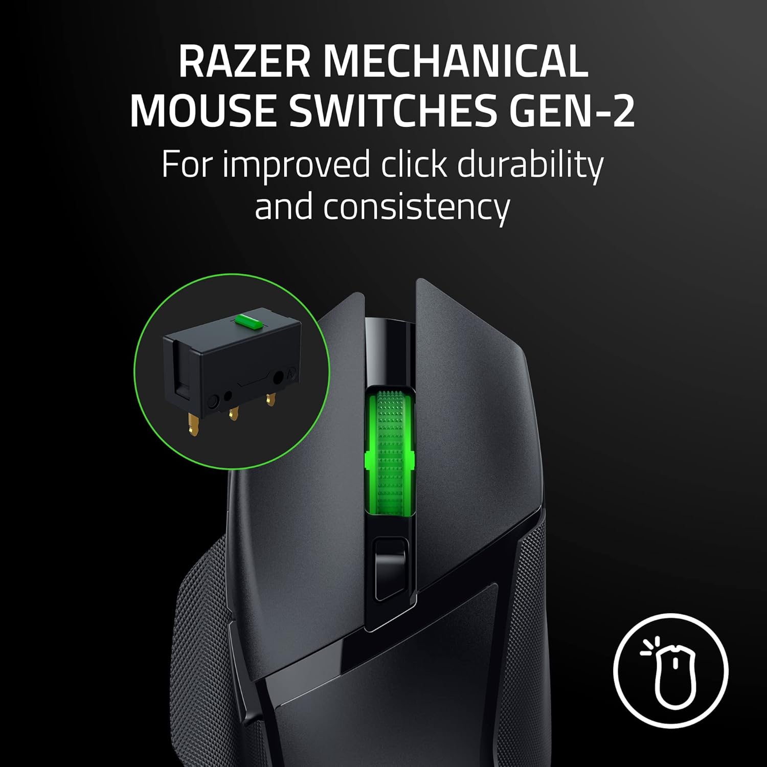 Razer Basilisk V3 X HyperSpeed Customizable Wireless Gaming Mouse: Mechanical Switches Gen-2-5G Advanced 18K Optical Sensor - Chroma RGB 9 Programmable Controls 535 Hr Battery Classic Black