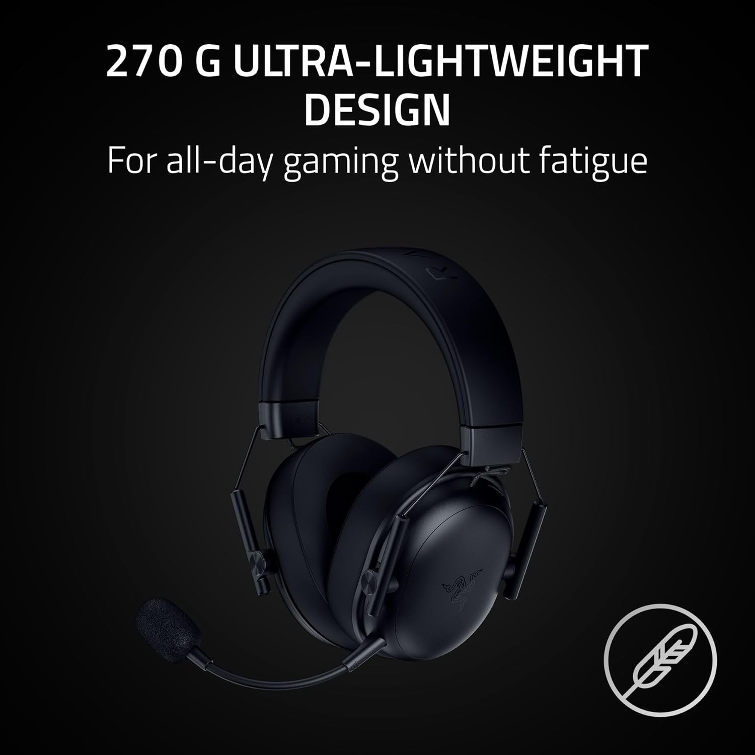 Razer BlackShark V3 X HyperSpeed Wireless Gaming Headset for PC: 50mm Drivers - Cardioid Mic - 2.4 GHz, Bluetooth, USB - Works with Mac, PS5, Nintendo Switch, Smartphone - 70 Hr Battery - Black