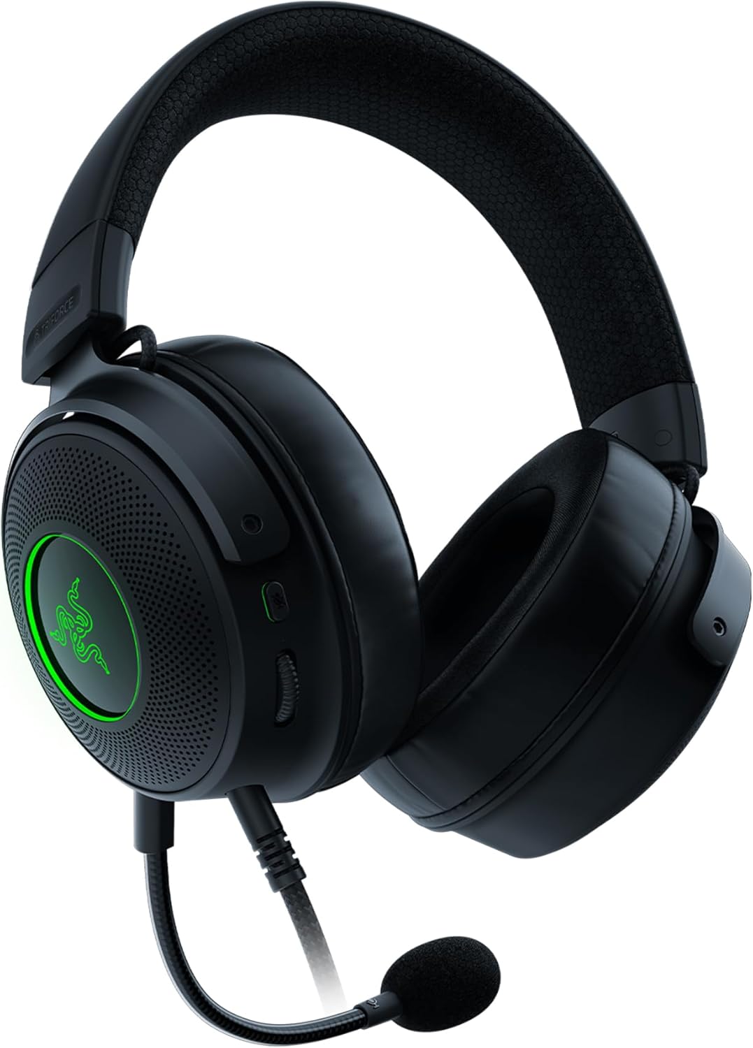 Razer Kraken V3 - Wired USB Gaming Headset with Razer Chroma RGB (50mm TriForce Titanium Driver, THX Spatial Audio, Detachable HyperClear Cardioid Microphone, Chroma RGB) Black Kraken V3 Black