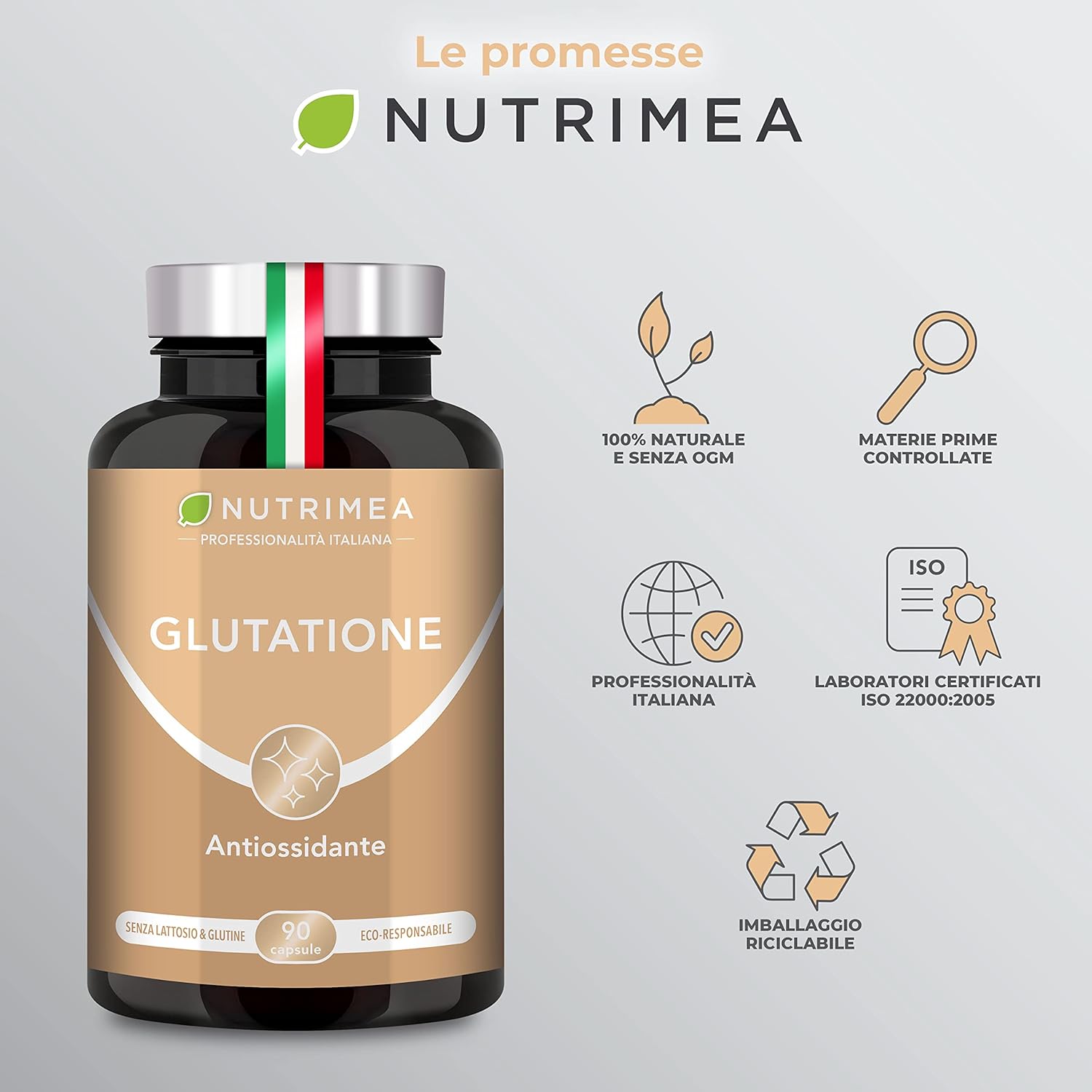 Reduced Glutathione | Complete Formula with Vitamin C, Selenium, NAC, | Antioxidant and Detoxifier | Counter Free Radicals | Improves Skin | 90 capsules