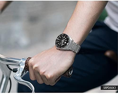 SEIKO Men's Automatic Sports Watch, Stainless Steel, 42.5 mm, Multicoloured, Digital-Analog, Waterproof 20 m, Buckle, Modern, SRPD55K1