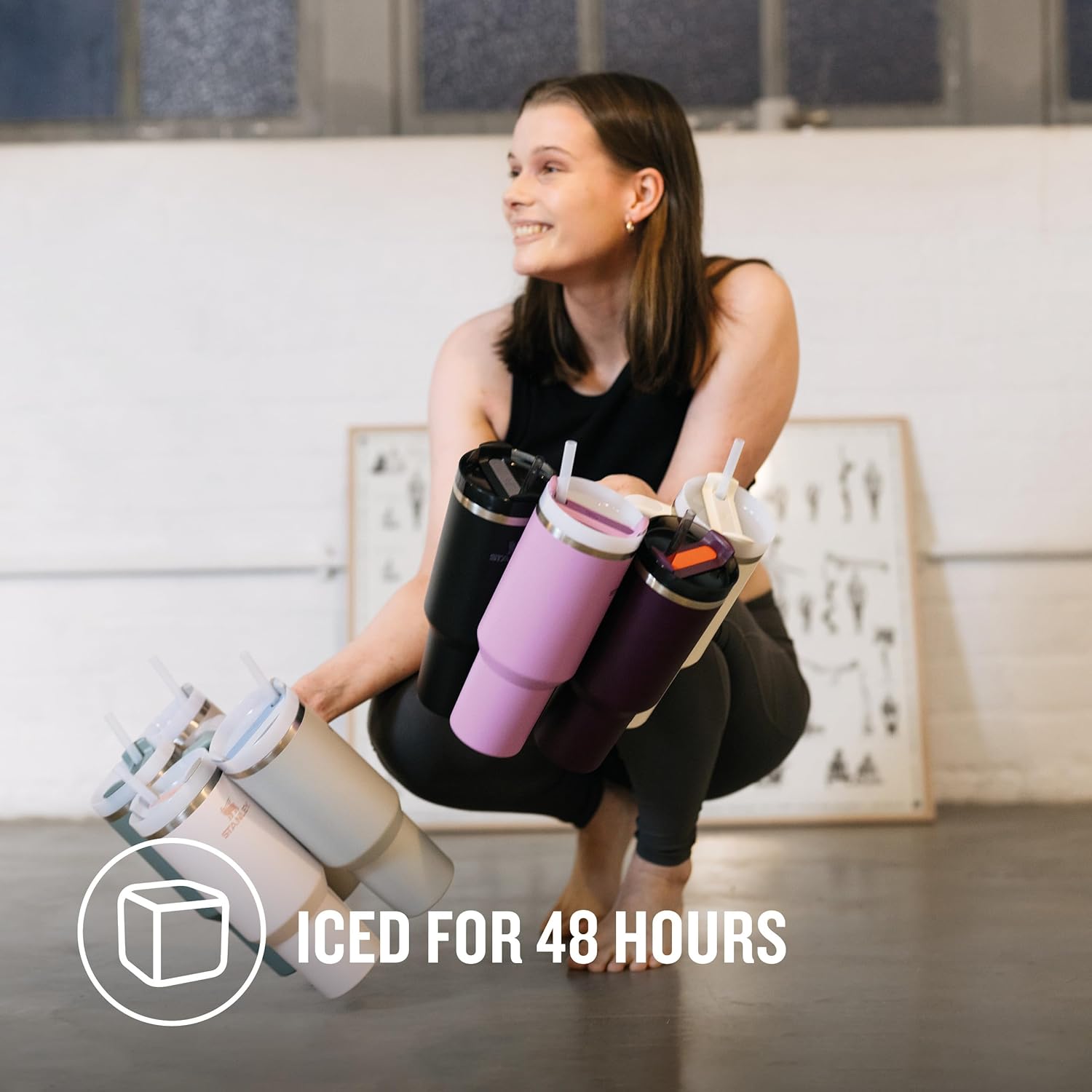 Stanley Quencher H2.0 Flowstate Water Bottle with Straw - Cold for 9-11 Hours - With Ice for 40-48 Hours - BPA Free - Insulated Mug with Handle Core 1.2L Plum