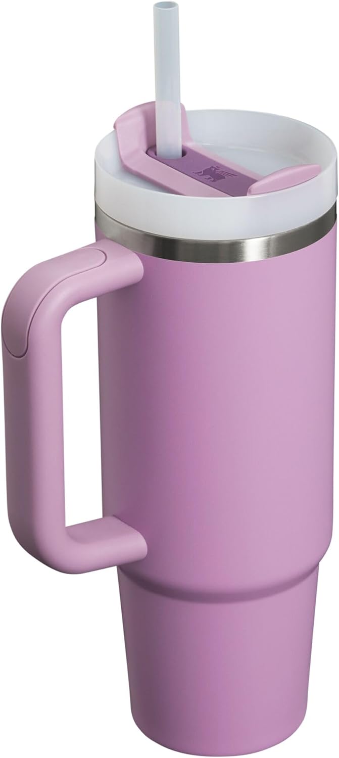 Stanley Quencher H2.0 Tumbler with Handle and Straw, 32 oz, 3-Way Screw-on Lid, Travel Cup Holder Compatible, Stainless Steel Insulated Mug, BPA Free, Lilac 850 g Lilac