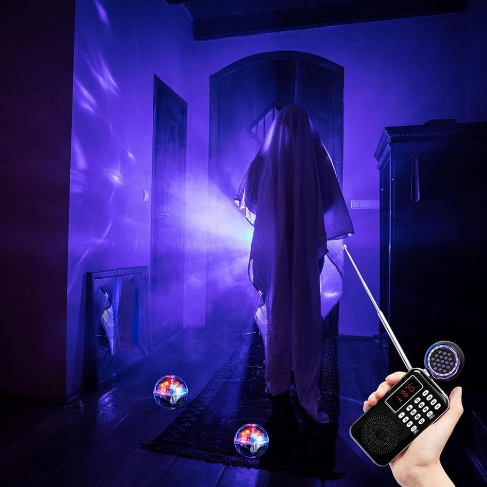 Sudemota Spirit Box Equipment Kit with 2 LED Cat Balls 1 Spirit Box Paranormal Speaker Equipment Kit Outdoor Office