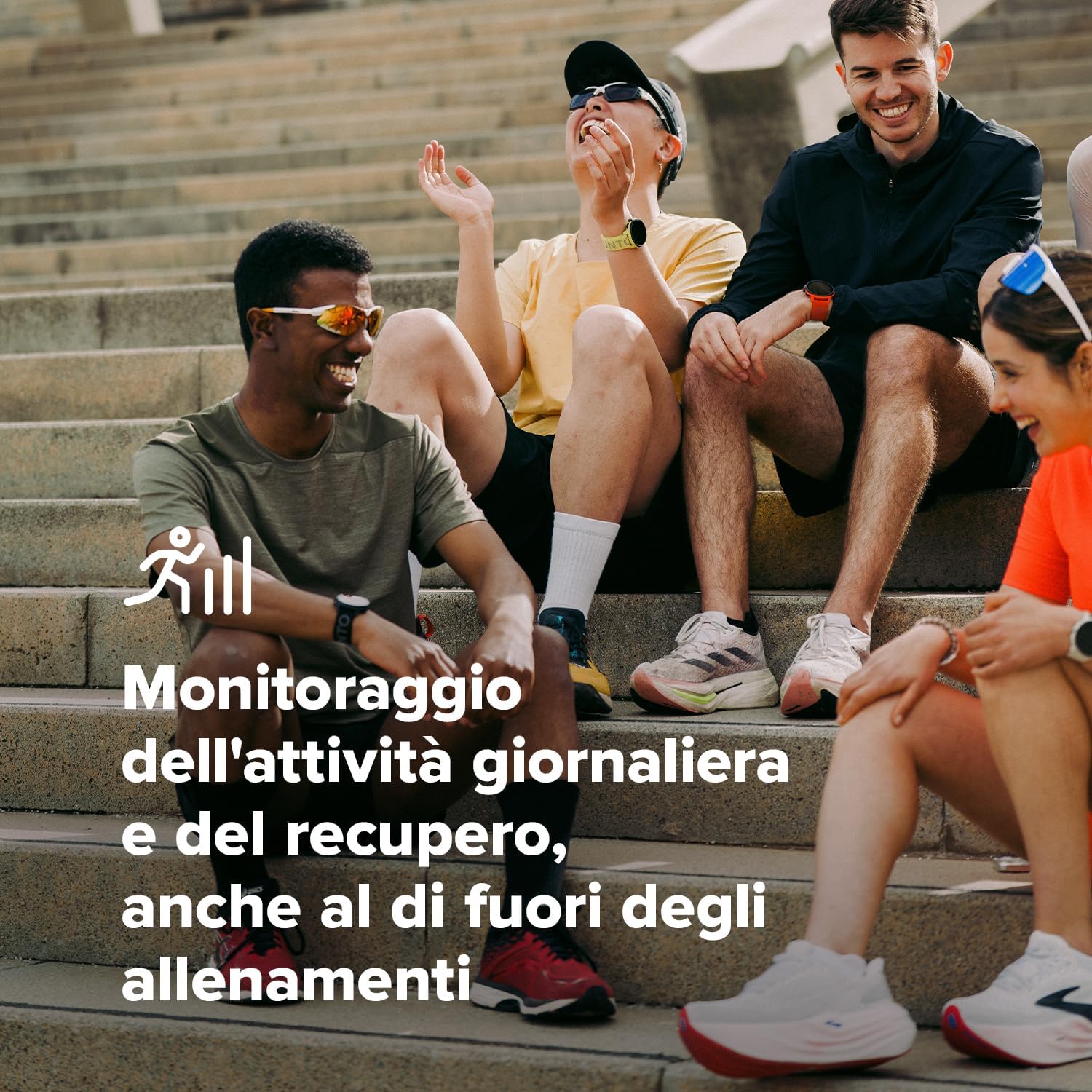 SUUNTO RUN Running Sports Watch, 1.32" AMOLED Touchscreen, Activity Tracker, Smartwatch for Running, Dual Band GPS, Heart Rate/Sleep Monitoring, 12 Days of Battery Life, Music All Black Silicone Strap