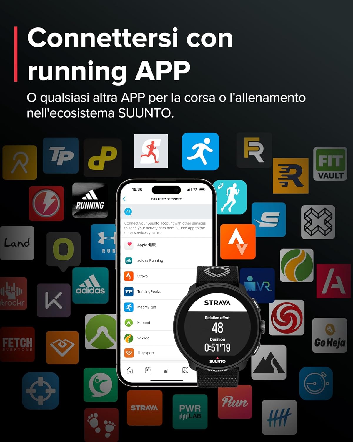 SUUNTO RUN Running Sports Watch, 1.32" AMOLED Touchscreen, Activity Tracker, Smartwatch for Running, Dual Band GPS, Heart Rate/Sleep Monitoring, 12 Days of Battery Life, Music, All Black Textile Strap
