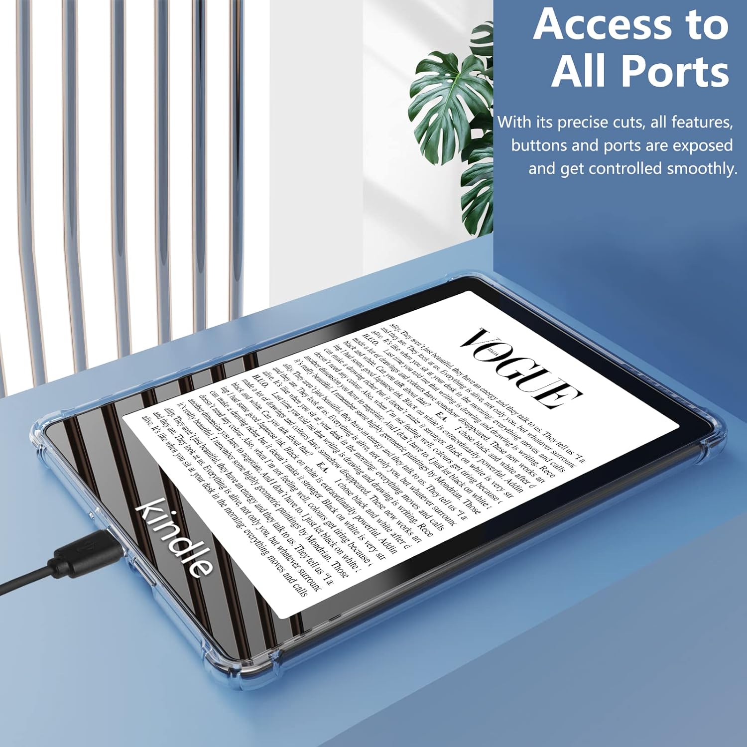 TQQ Case Compatible with 6 Inch New Kindle 11th Generation 2024/2022, Slim and Lightweight Design - Classic Transparent Transparent