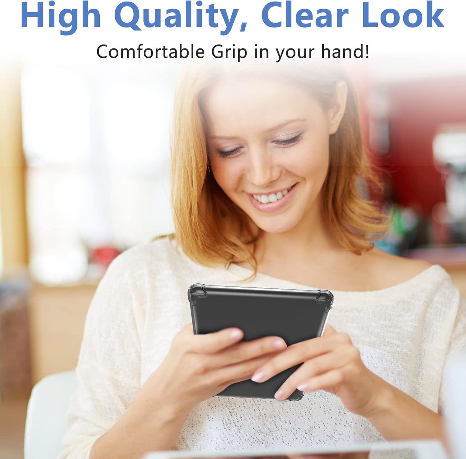 TQQ Case Compatible with 6 Inch New Kindle 11th Generation 2024/2022, Slim and Lightweight Design - Classic Transparent Transparent