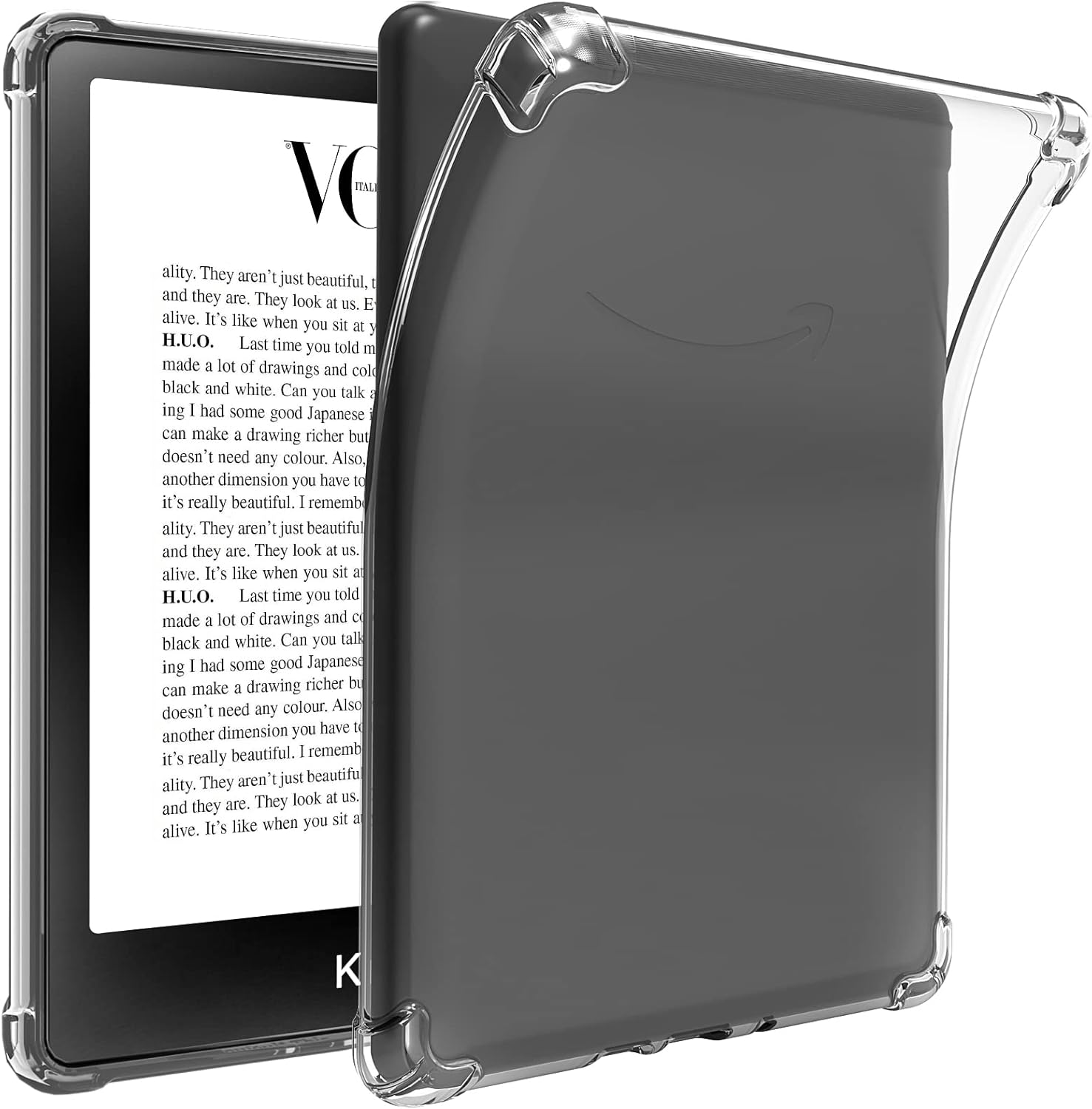 TQQ Case Compatible with 6 Inch New Kindle 11th Generation 2024/2022, Slim and Lightweight Design - Classic Transparent Transparent