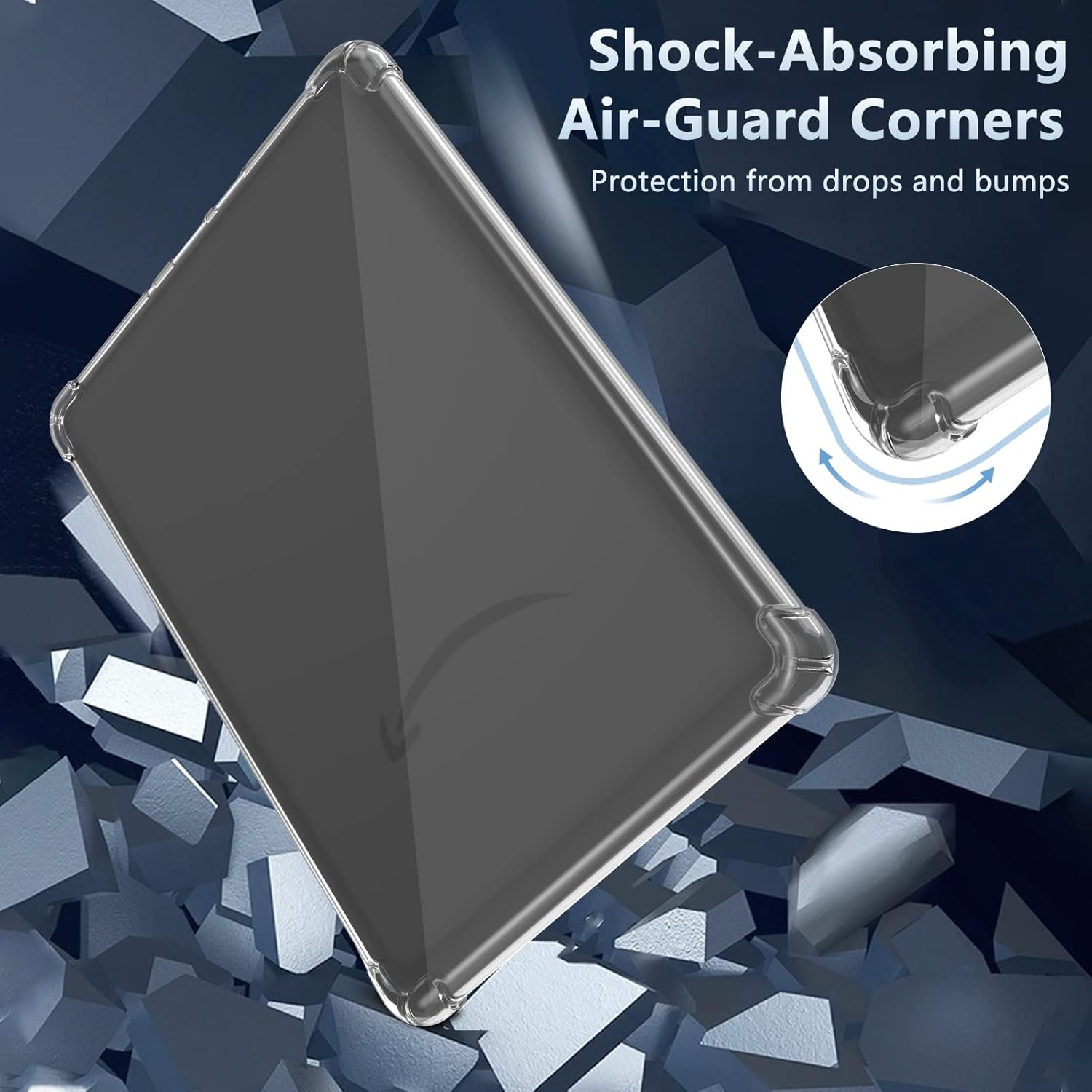 TQQ Case Compatible with 6 Inch New Kindle 11th Generation 2024/2022, Slim and Lightweight Design - Classic Transparent Transparent