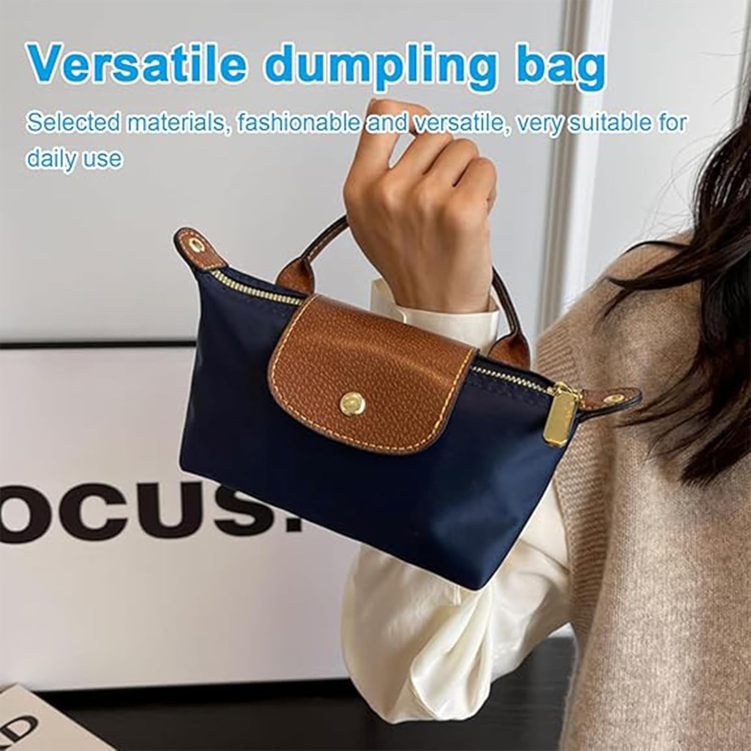 Women's Fashion Colorblock Mini Crossbody Bag Solid Color Square Purse with Adjustable Strap Elegant Beige