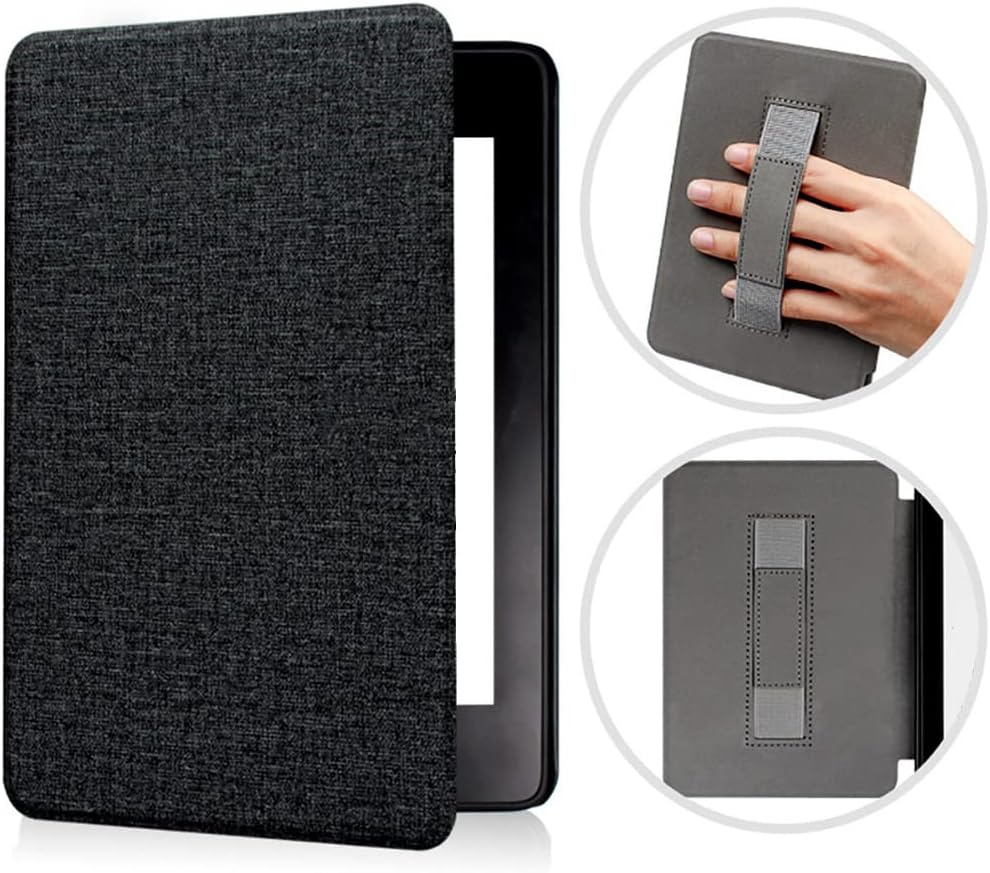 Zcooooool Fabric Case for 6" Kindle Paperwhite (7th/6th/5th Generation 2015/2013/2012 Released Model: DP75SDI or EY21) Non-Slip Paperwhite Case Paperwhite (7th/6th/5th) black