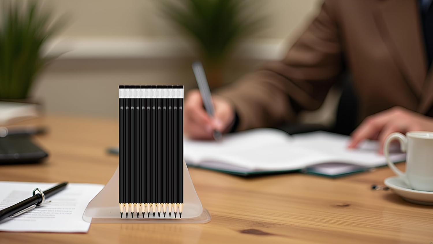 001 2B Pencils, Pack of 12, Wooden Pencils (2B)