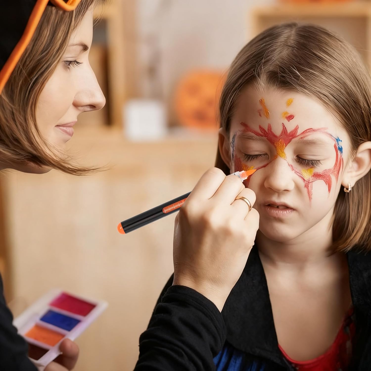 10PCS UV Halloween Body Painting Pens Fluorescent Colors Tattoo Markers Under UV Black Light Washable Neon Party Markers