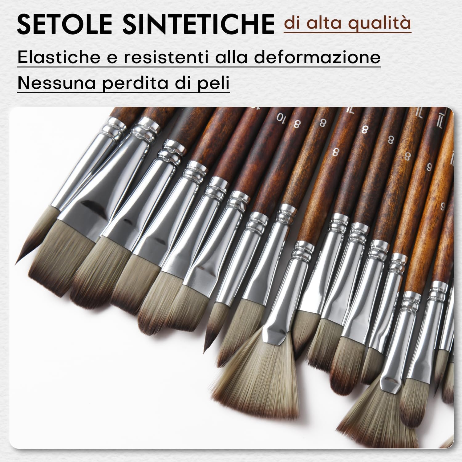 Acrylic Paint Brush Set - 25 Professional Synthetic Brushes for Acrylic, Oil and Gouache Painting with canvas bag and painting spatulas | Paint Brush, Oil Paint Brushes 25 Professional Acrylic Paint Brushes