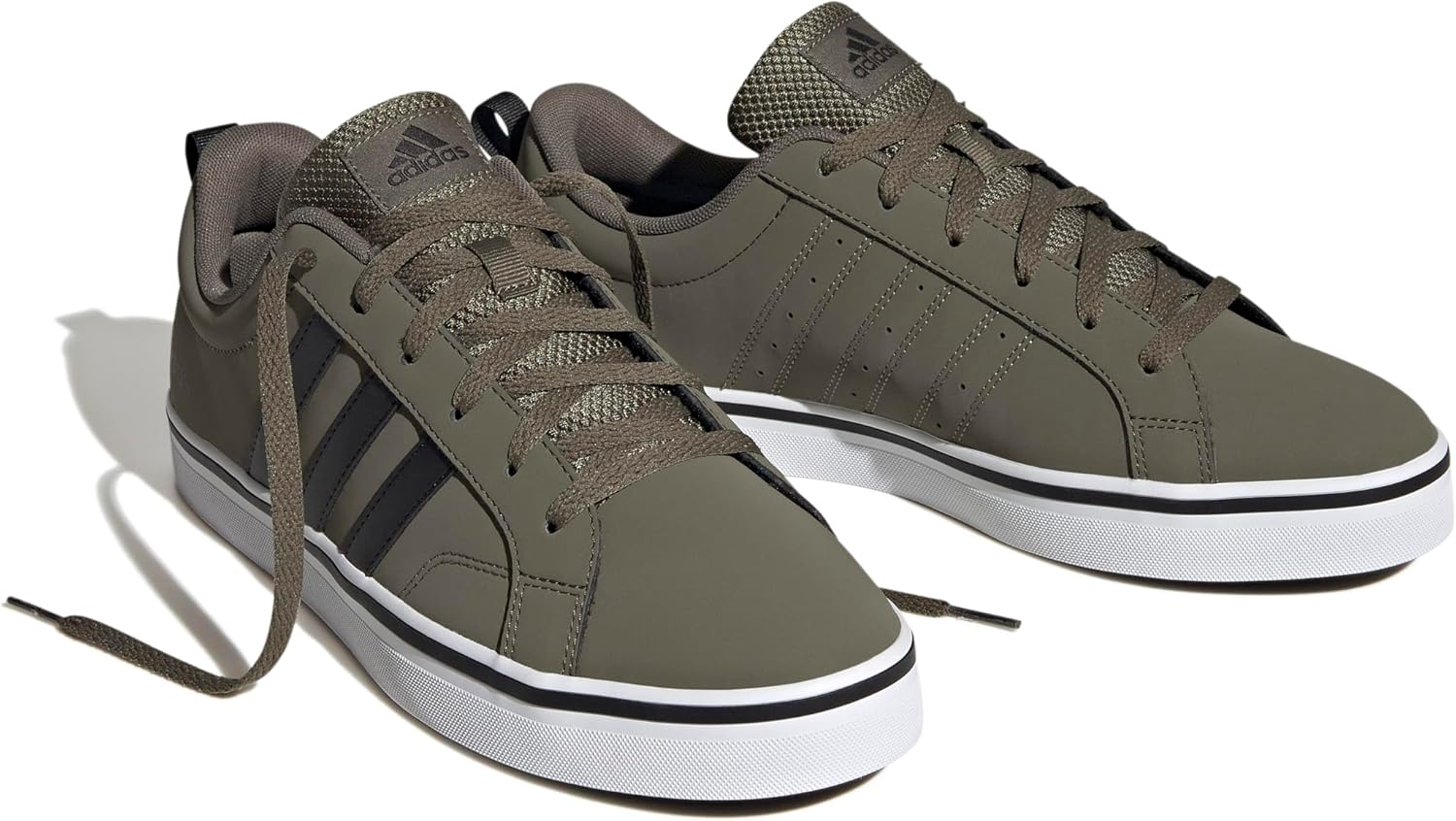 adidas Men VS Pace 2.0 Shoes 43 1/3 EU Olive Strata Core Black Cloud White