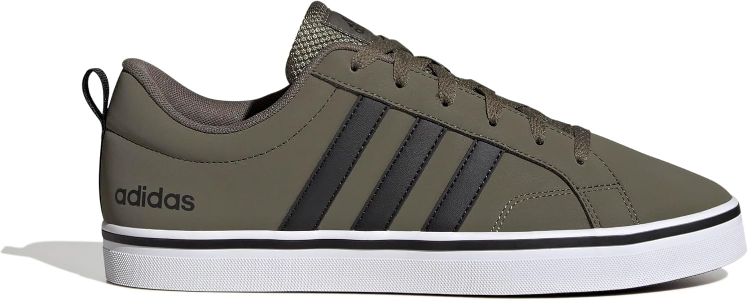 adidas Men VS Pace 2.0 Shoes 43 1/3 EU Olive Strata Core Black Cloud White