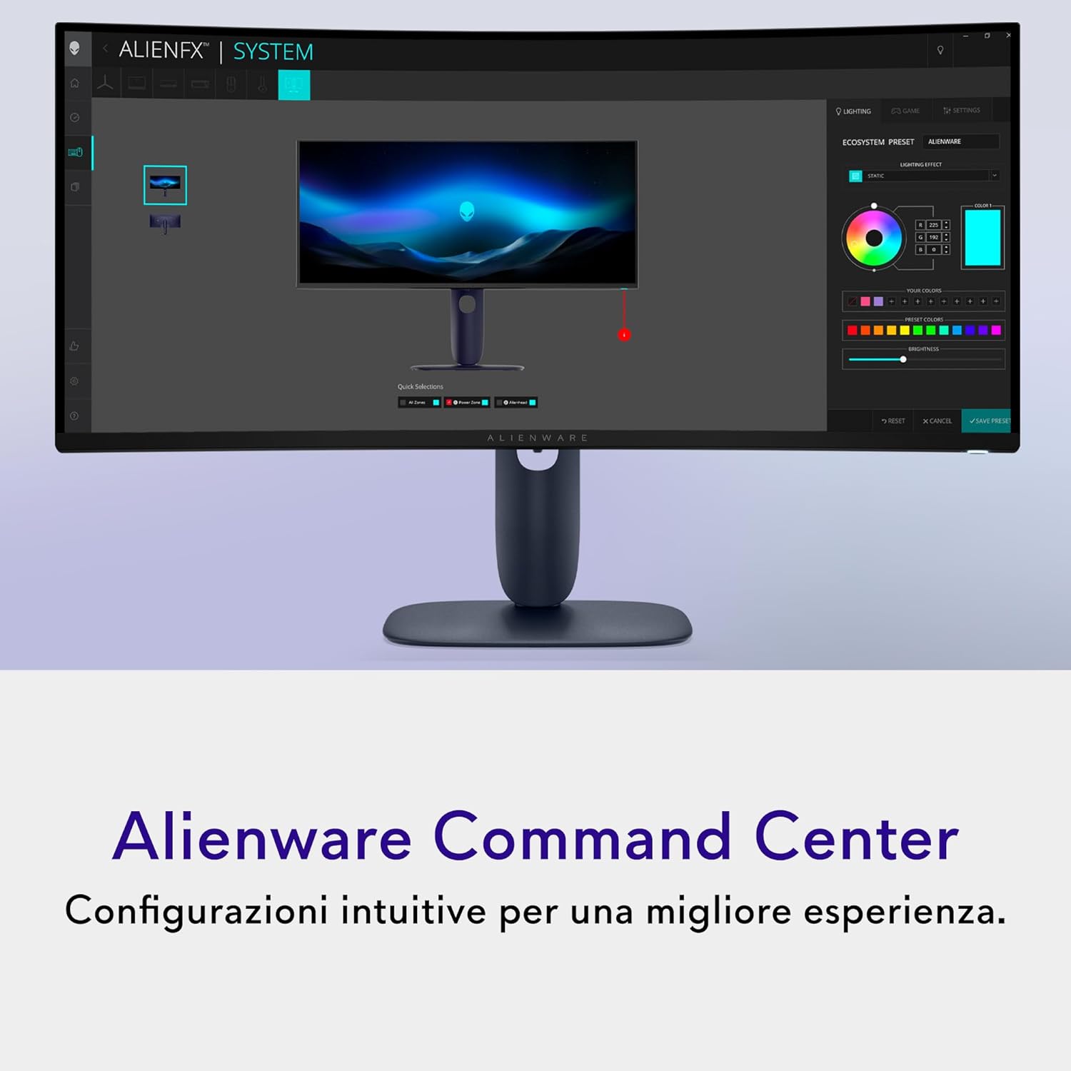 Alienware 34 Gaming Monitor - AW3425DW, WQHD (3440x1440), 21:9 1800R Curved, 240Hz, QD OLED, 0.03ms, NVIDIA G-SYNC Compatible, AMD FreeSync Premium Pro, HDR True Black 400, USB-C, 3 Year Warranty