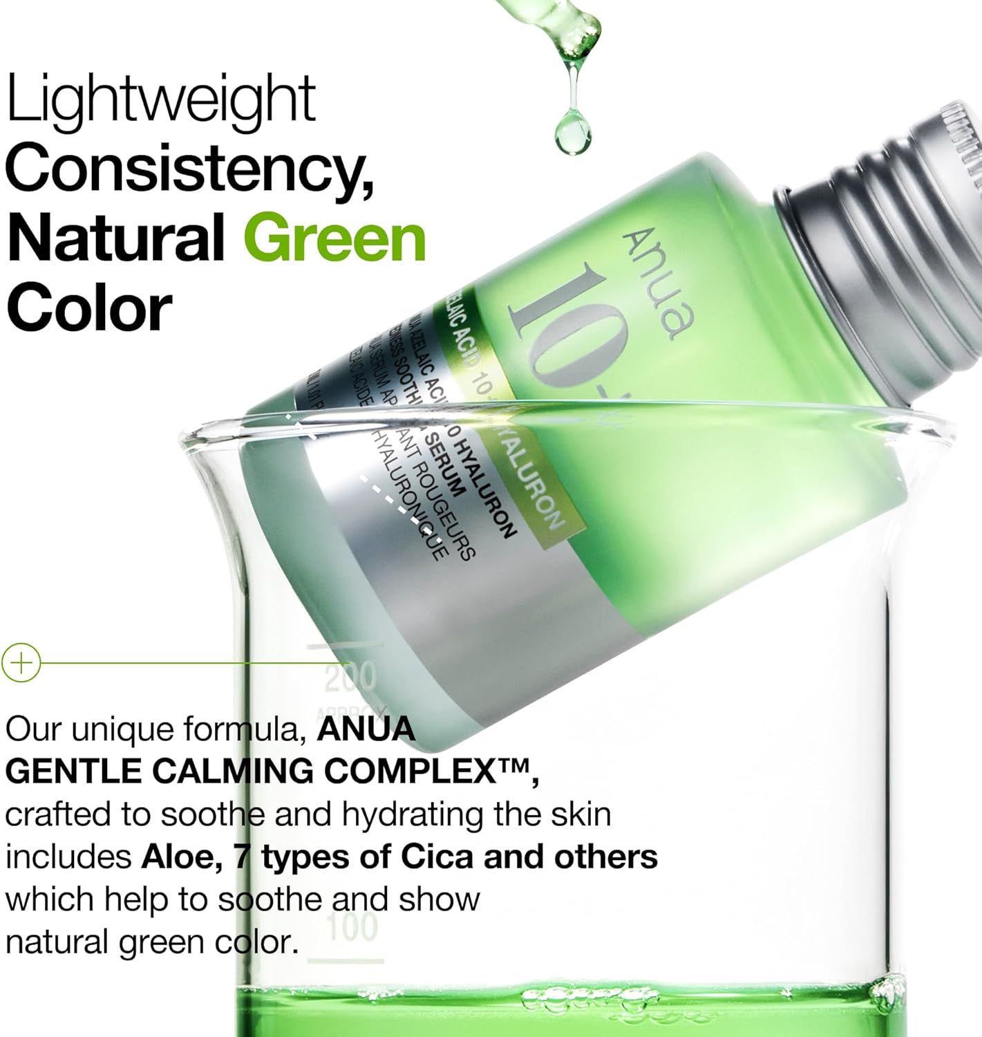 ANUA Soothing Anti-Redness Serum with Azelaic Acid 10 Hyaluronic Acid, Facial Serum for Sensitive Skin (30 Ml/1.01 Fl Oz)