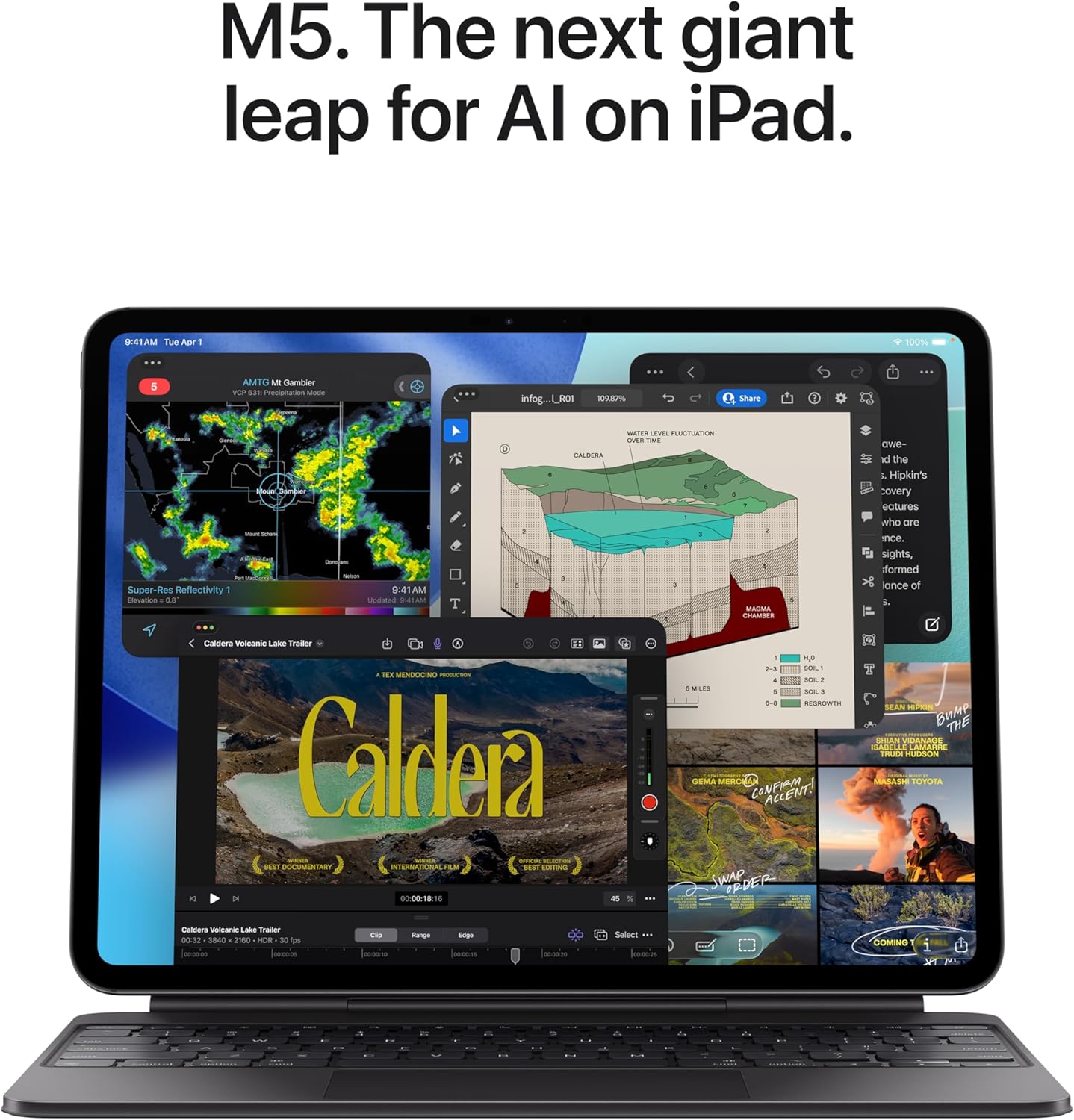 Apple iPad Pro 13-inch (M5): Ultra Retina XDR Display, 256GB, Landscape 12MP Front Camera/12MP Back Camera, LiDAR Scanner, Wi-Fi 7 with Apple N1, Face ID, All-Day Battery Life — Space Black Wi-Fi 256GB Space Black Standard Glass