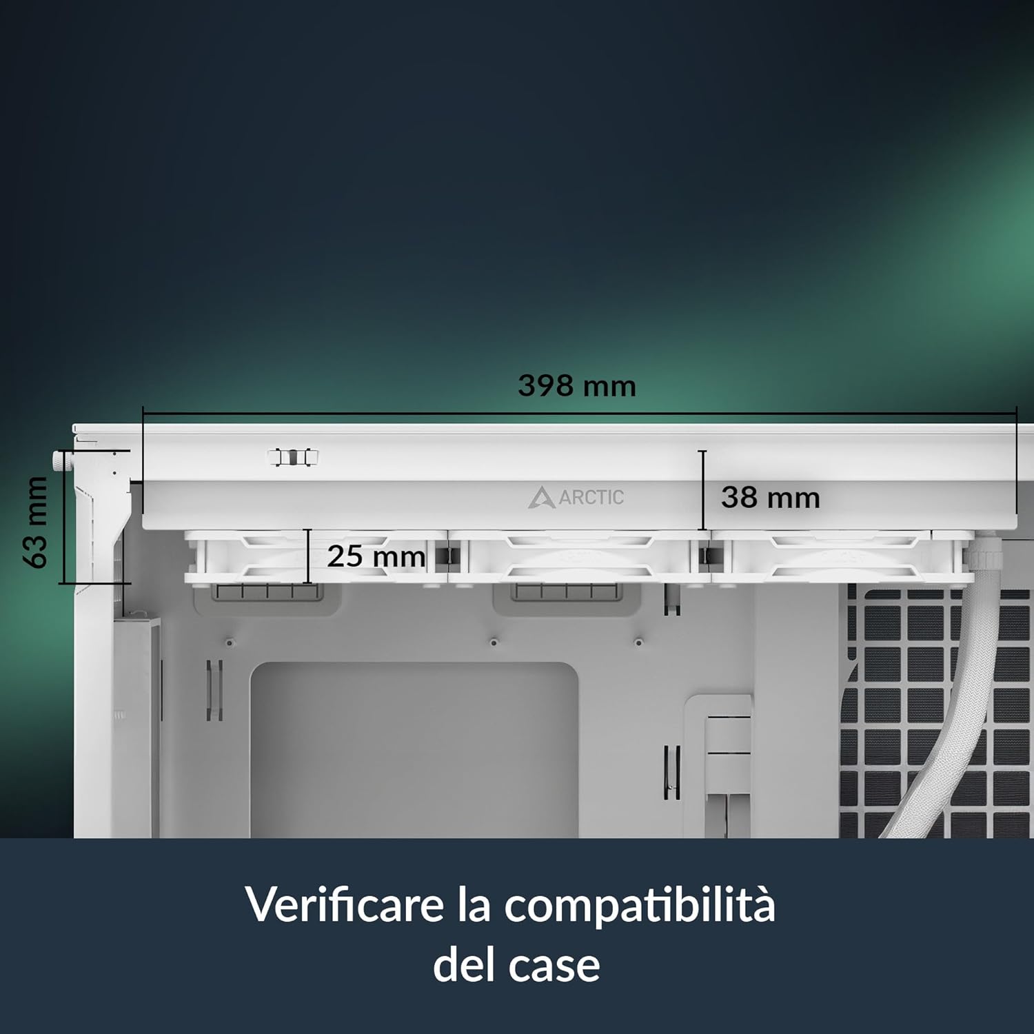 ARCTIC Liquid Freezer III Pro 360 A-RGB (white) - AIO CPU Heatsink, 3 x 120 mm Liquid Cooling, 38 mm Radiator, PWM Pump, VRM Fan, AM5/AM4, Intel LGA1851/1700 Contact Frame - Liquid Freezer III Pro 360 A-RGB white
