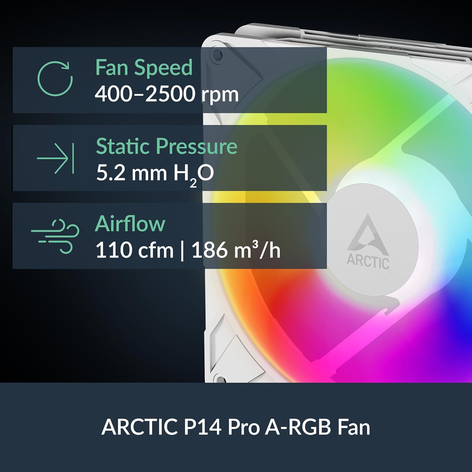 ARCTIC Liquid Freezer III Pro 420 A-RGB (White) - AIO CPU Heatsink, 3 x 140 mm Liquid Cooling, 38 mm Radiator, PWM Pump, VRM Fan, AM5/AM4, Intel LGA1851/1700 Contact Frame - White