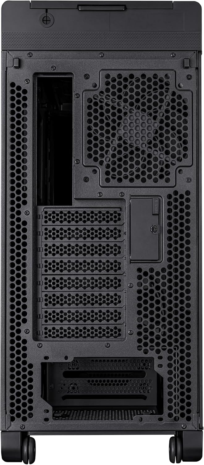ASUS ProArt PA602 E-ATX PC Case 420mm Radiator Support, Dual 200mm Built-in Fans, Front Panel IR dust Indicator, Power Lock Latch, Tool-Less PCIe mounting & GPU Holder, 20Gbps USB-C Front I/O ProArt PA602|Black E-ATX