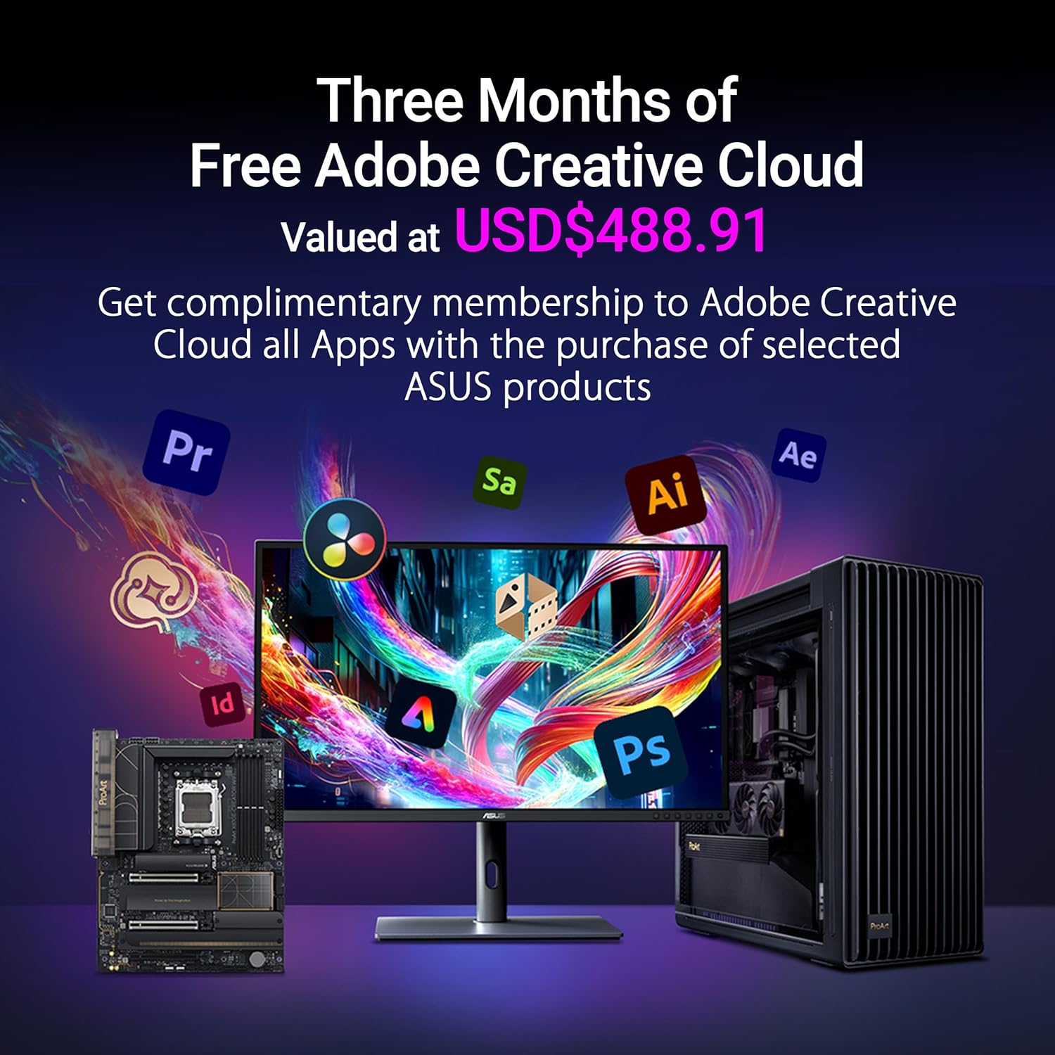 ASUS ProArt Z890-CREATOR WIFI Z890 LGA 1851 ATX Motherboard, Intel® Core™ Ultra Processor Series 2 Ready, 16+2+1+2 stages, PCIe® 5.0, DDR5, Thunderbolt™ 5 Type-C®, 10+2.5 Gb LAN, WiFi 7, 5x M.2, AI OC Z890-Creator|Core Ultra|M.2 x5|WiFi 7