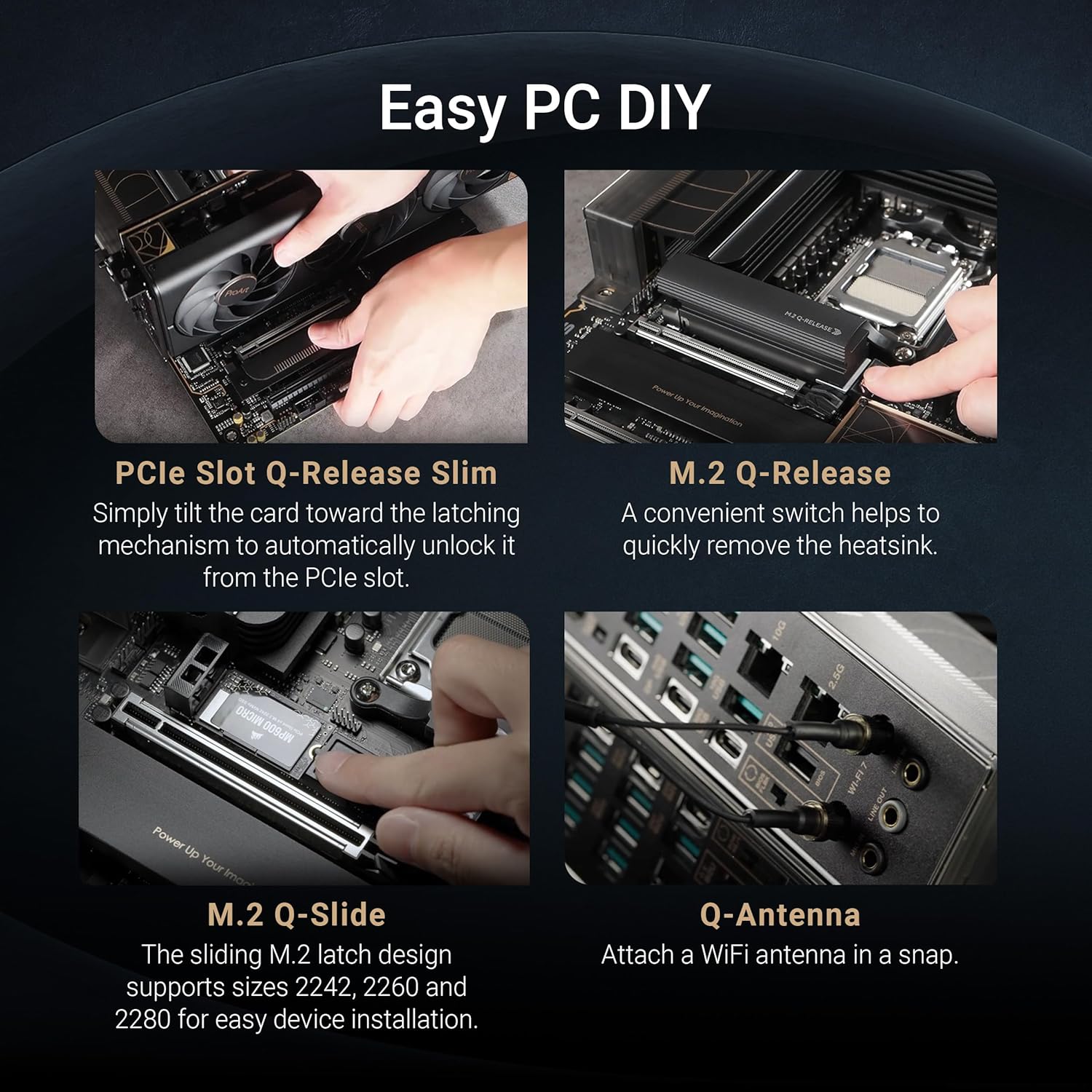 ASUS ProArt Z890-CREATOR WIFI Z890 LGA 1851 ATX Motherboard, Intel® Core™ Ultra Processor Series 2 Ready, 16+2+1+2 stages, PCIe® 5.0, DDR5, Thunderbolt™ 5 Type-C®, 10+2.5 Gb LAN, WiFi 7, 5x M.2, AI OC Z890-Creator|Core Ultra|M.2 x5|WiFi 7