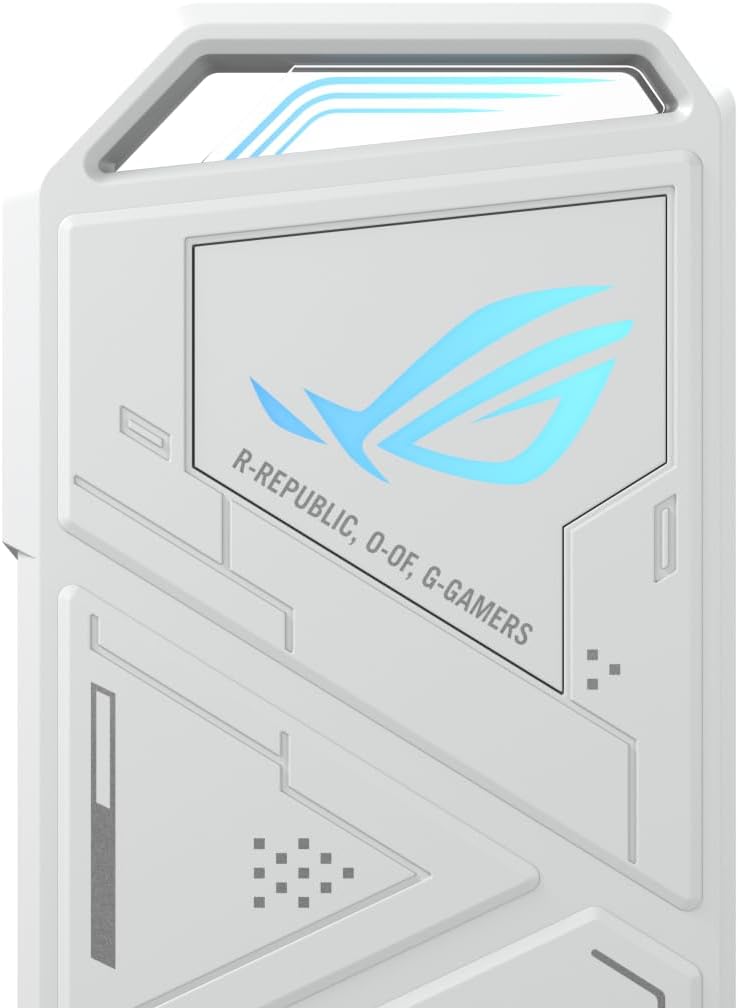 ASUS ROG Strix Arion - SSD Enclosure, USB-C 3.2 Gen 2, Speed up to 10Gbps, M.2 PCIe NVM Express Support, Aluminum Alloy Shell, Easy Installation without a Screwdriver, Aura Sync, White ROG Strix Arion White