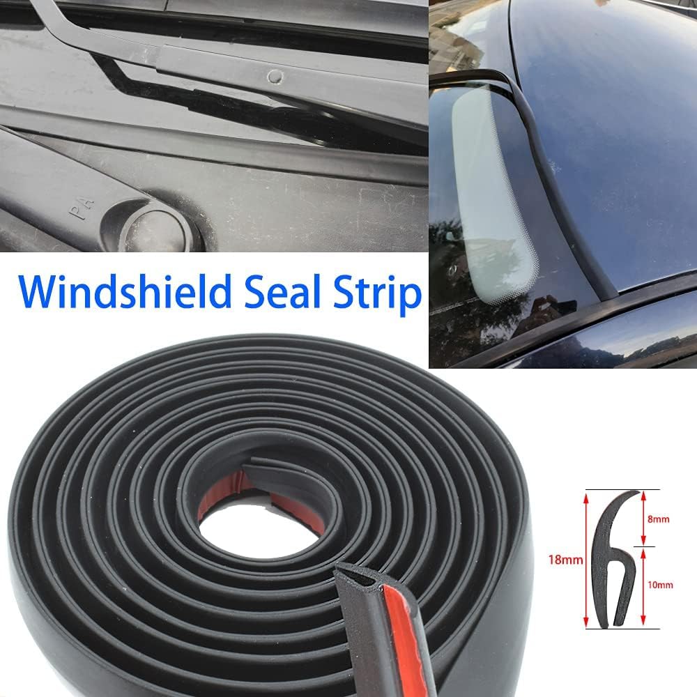 AUTOXBERT 4M/13Ft Car Weather Stripping H Type Rubber Sealing Strip Trim Cover Automotive Front Windshield Sealing Strip Trim for Car Front Rear Windshield Sunroof Weatherstrip 4M H-Type