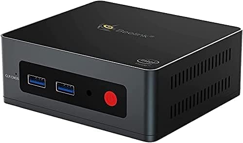 Beelink GK Mini - Mini PC with Windows 11 Pro, Quad Core J4125, 2x HDMI Ultra HD 4K, 8 GB DDR4 RAM, 128 GB M.2 SSD, 2.5" SATA3 slot for additional HDD/SSD, Wi-Fi 5 AC, Gigabit Ethernet (128 GB)