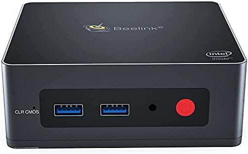 Beelink GK Mini - Mini PC with Windows 11 Pro, Quad Core J4125, 2x HDMI Ultra HD 4K, 8 GB DDR4 RAM, 128 GB M.2 SSD, 2.5" SATA3 slot for additional HDD/SSD, Wi-Fi 5 AC, Gigabit Ethernet (128 GB)