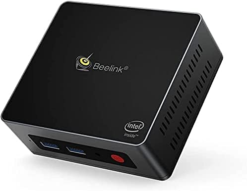 Beelink GK Mini - Mini PC with Windows 11 Pro, Quad Core J4125, 2x HDMI Ultra HD 4K, 8 GB DDR4 RAM, 128 GB M.2 SSD, 2.5" SATA3 slot for additional HDD/SSD, Wi-Fi 5 AC, Gigabit Ethernet (128 GB)