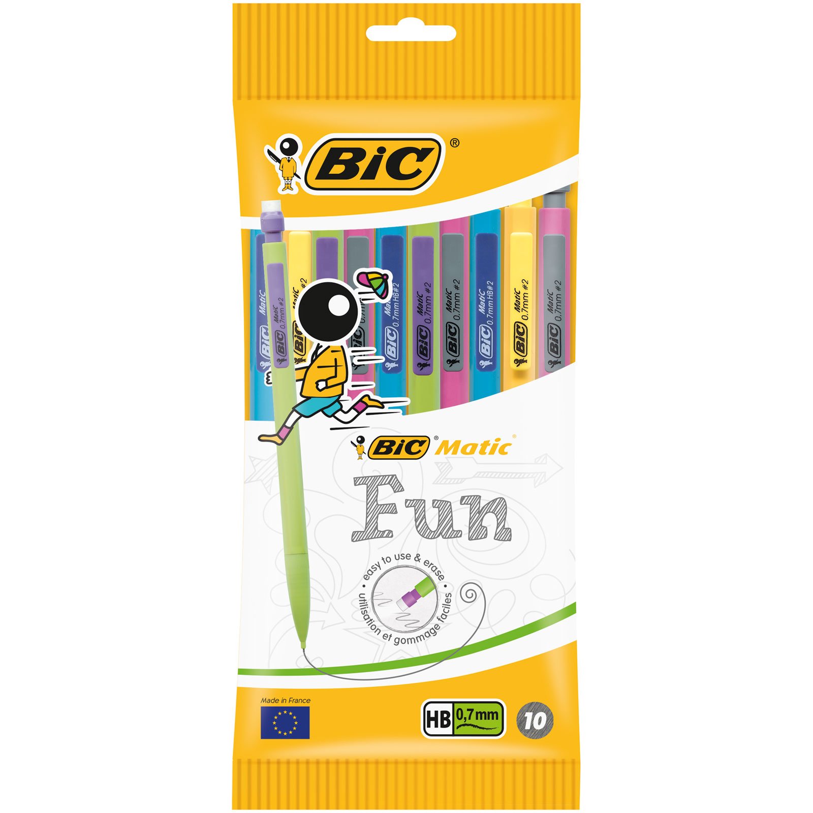 BiC Matic Combos-Mechanical Pencils, pack of 10 pieces 1 unit (Pack of 10)