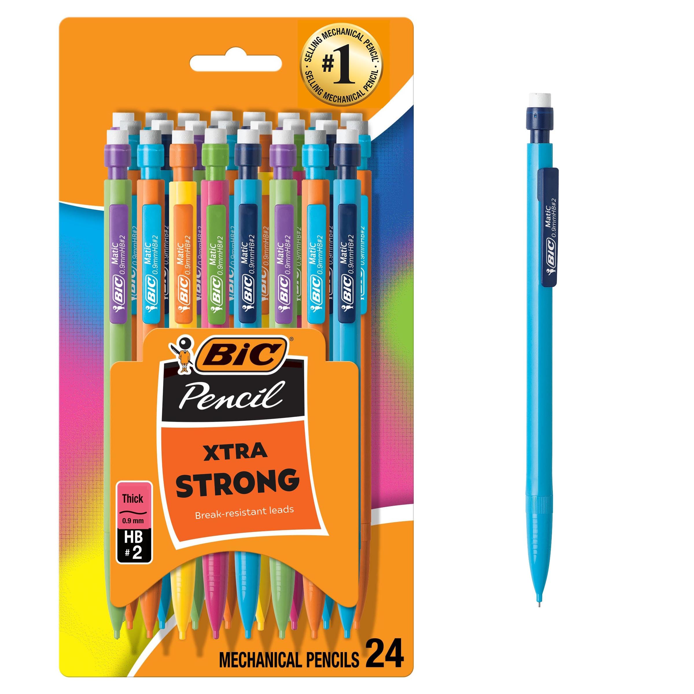 BIC Xtra Strong Mechanical Pencils 24/Pkg-Assorted Barrels