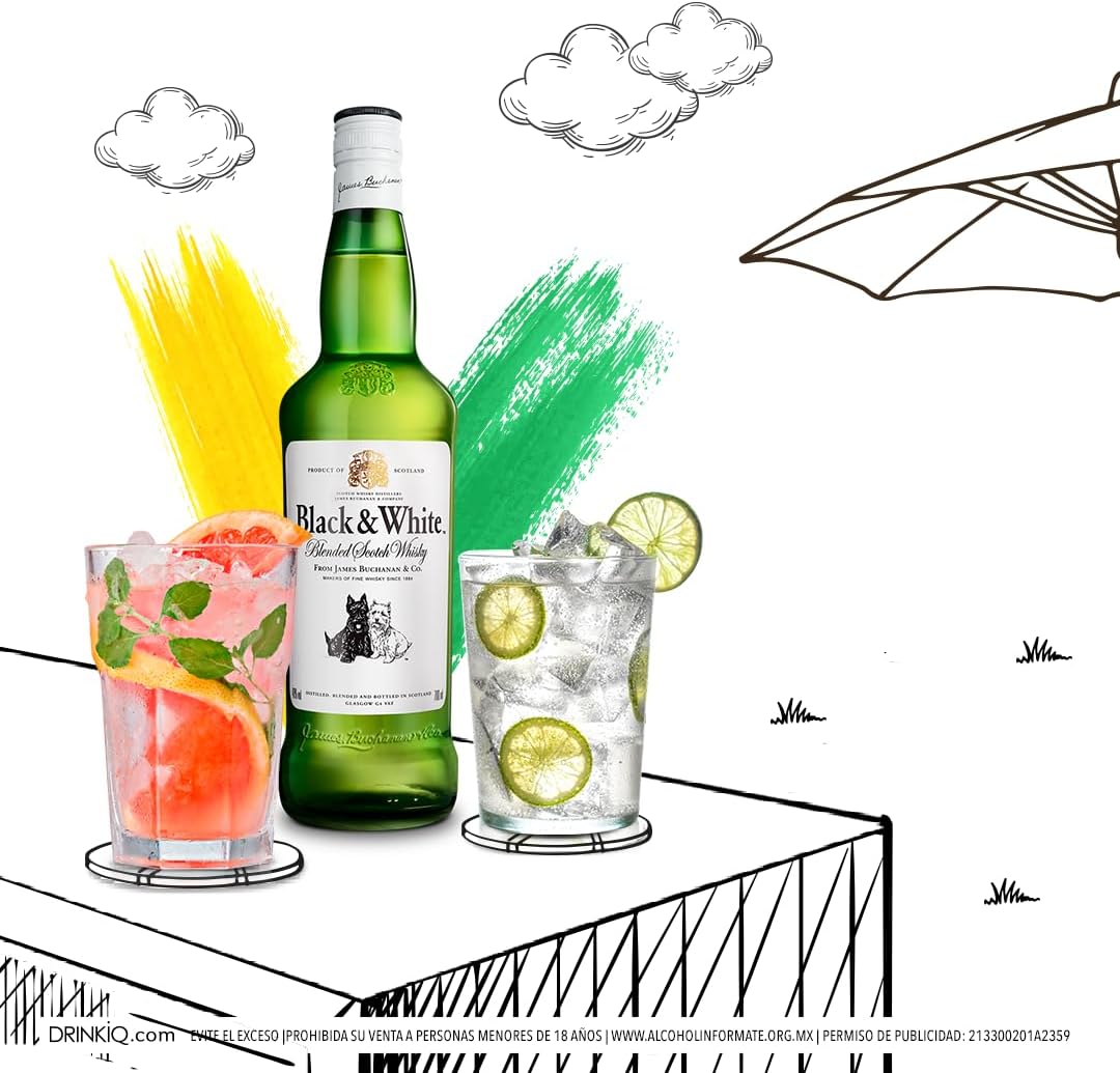 Black & White Blended Scotch Whiskey - 700 ml
