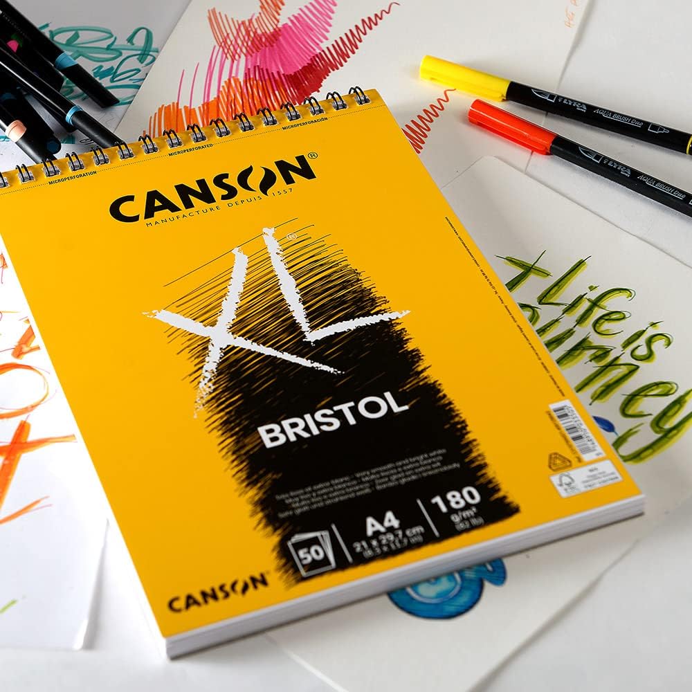 Canson XL Bristol spiral album short side A4 180gn 50 sheets, extra smooth