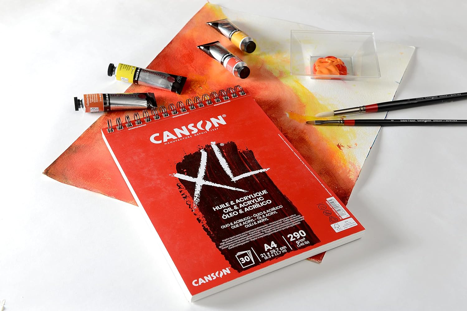 Canson XL Huile & Acrylique, Album for Oil and Acrylic Painting, A4, 30 Sheets, 290 g/m2 Unlined