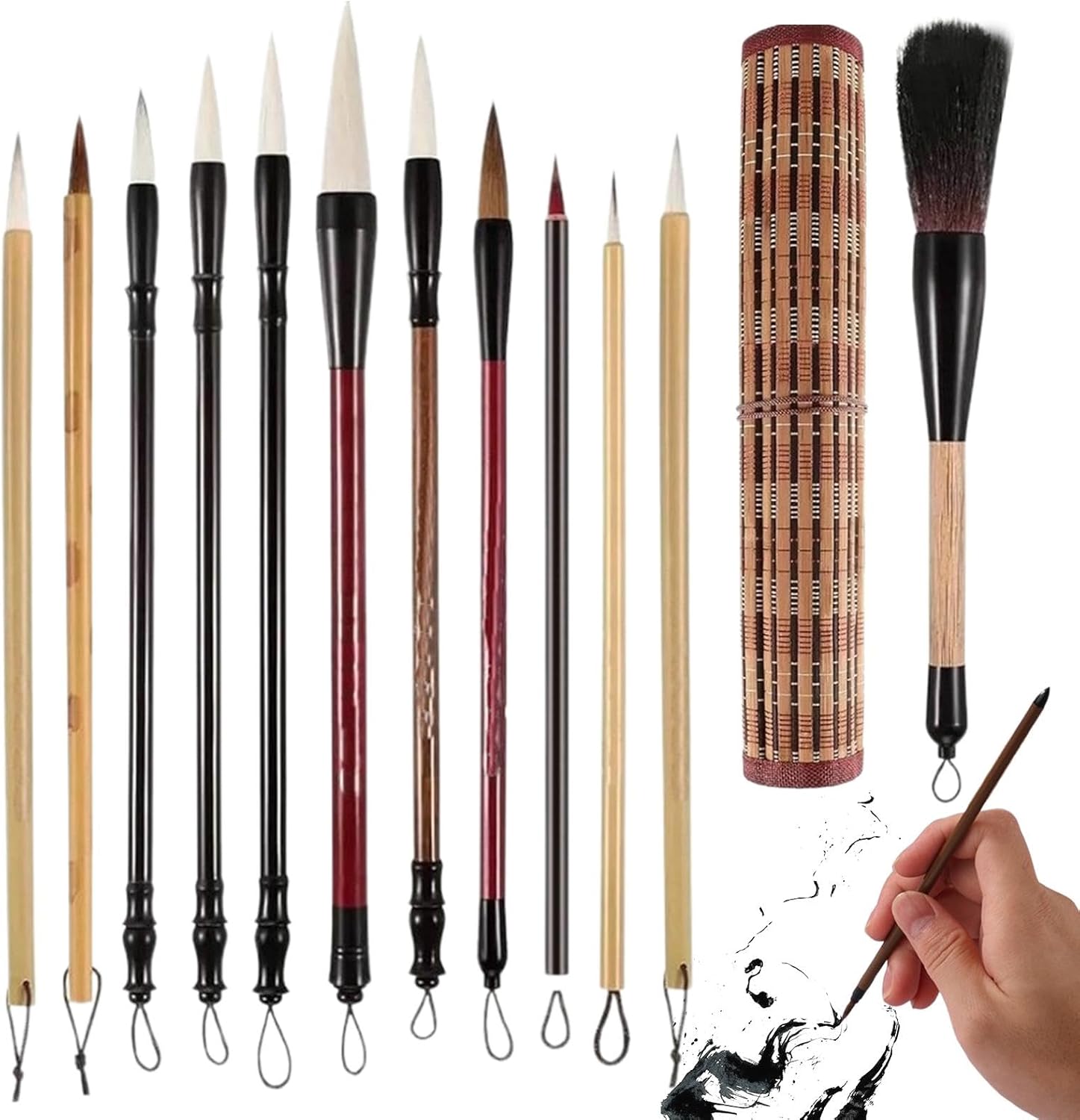 Chinese Calligraphy Brush Set, Professional Traditional Chinese Painting Brush | Drawing Art Brushes, Painting Writing Watercolor Brushes for Drawing, Sumi-e Brushes for Ink Painting, Quality Brush 1 unit (Pack of 1)