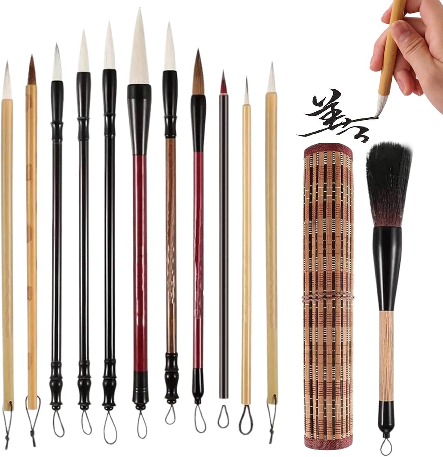 Chinese Calligraphy Brush Set, Professional Traditional Chinese Painting Brush | Drawing Art Brushes, Painting Writing Watercolor Brushes for Drawing, Sumi-e Brushes for Ink Painting, Quality Brush 1 unit (Pack of 1)