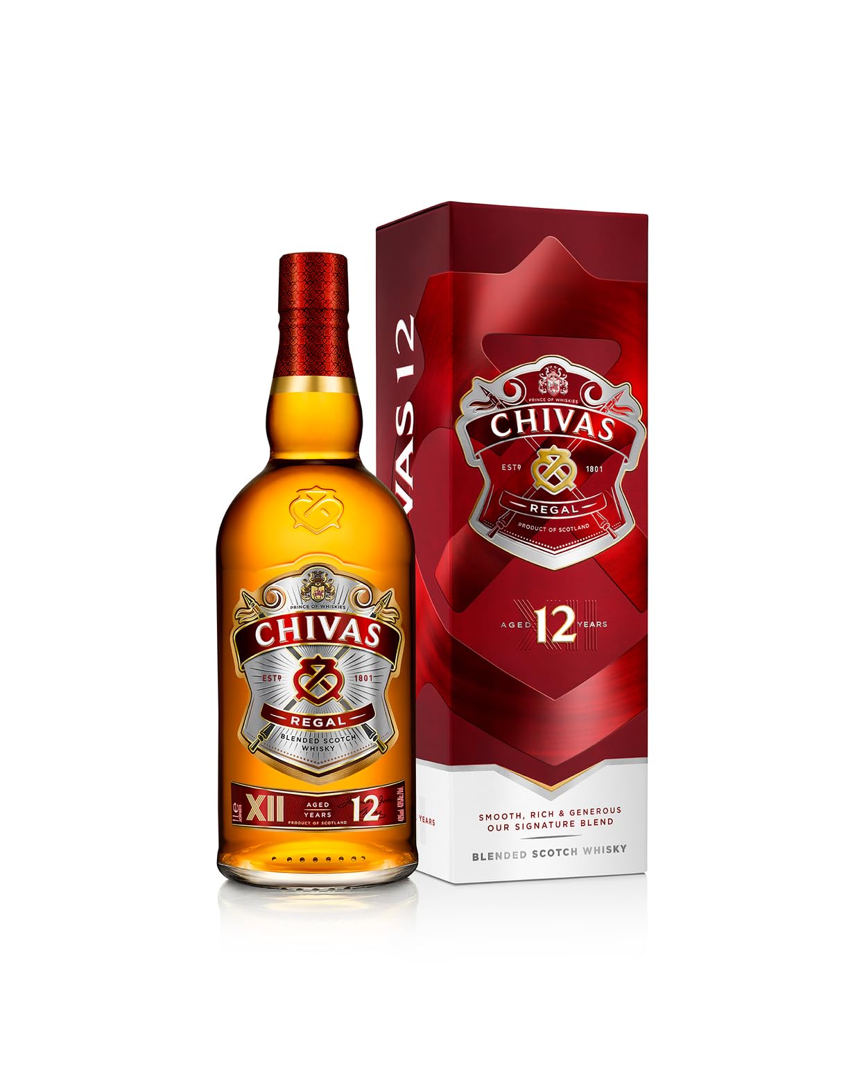 Chivas Regal 12Y Blended Scotch Whiskey, vol 40%, 70CL 1 L