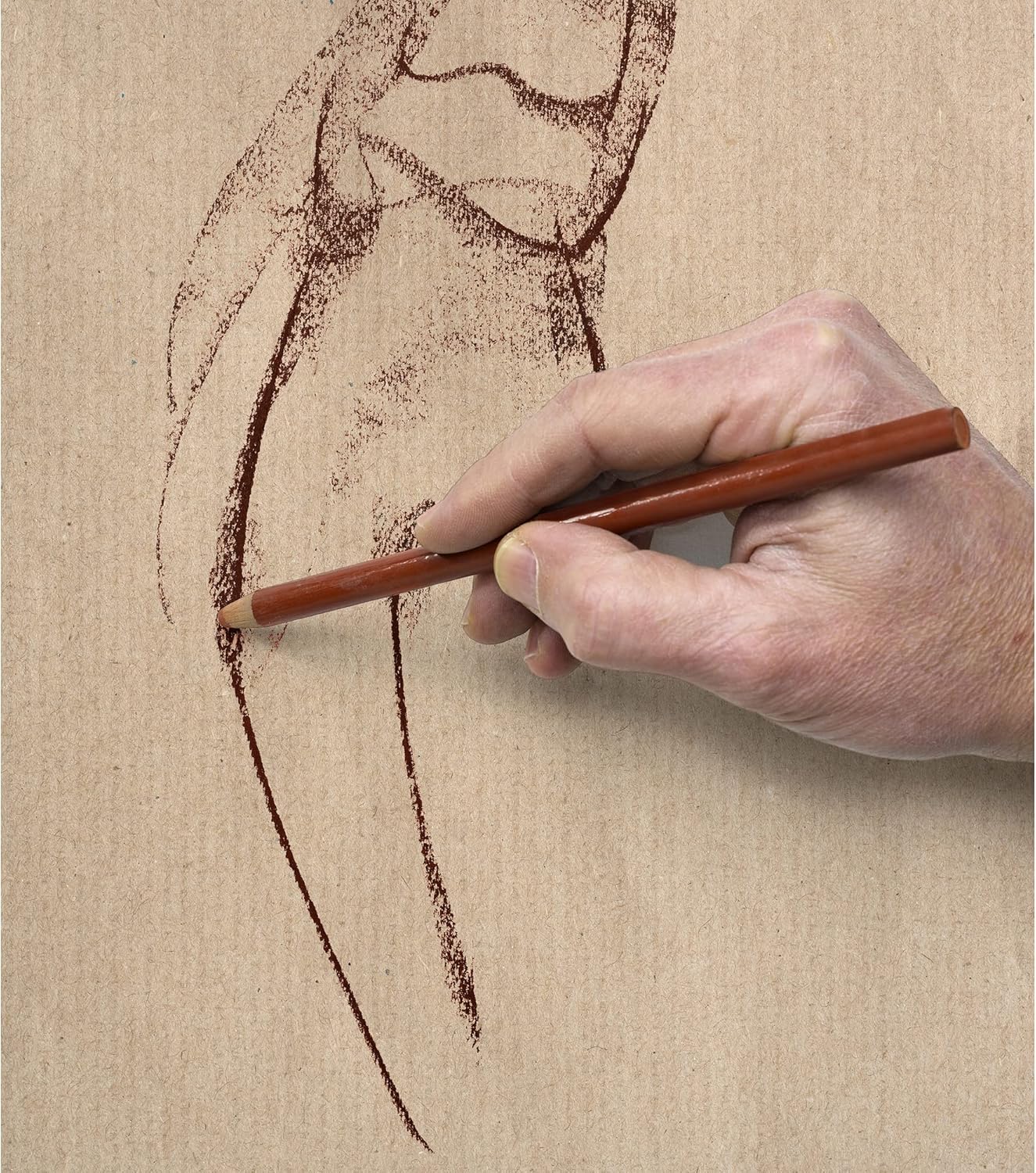 Clairefontaine 96545C Collated pad Kraft Paper - 100 sheets Brown Laid Kraft Paper A4 21x29.7 cm 90g - Double Sided Paper for Sketching and Drawing