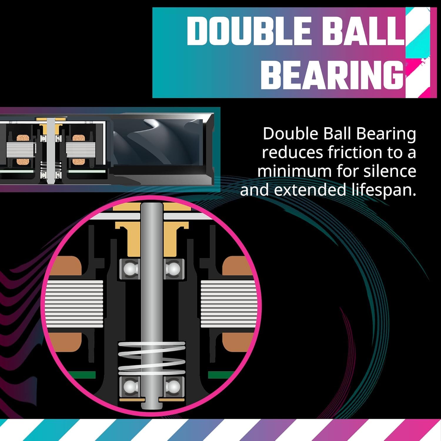 Cooler Master Mobius 120 OC Case Fan - Ring Blade Design (PWM), Vibration Dampers, Ball Bearings, Metal Motor Hub (Max. 88.1CFM, 4.75mmH2O, 39.3dBA) - Dark Blue & Black 120mm Black