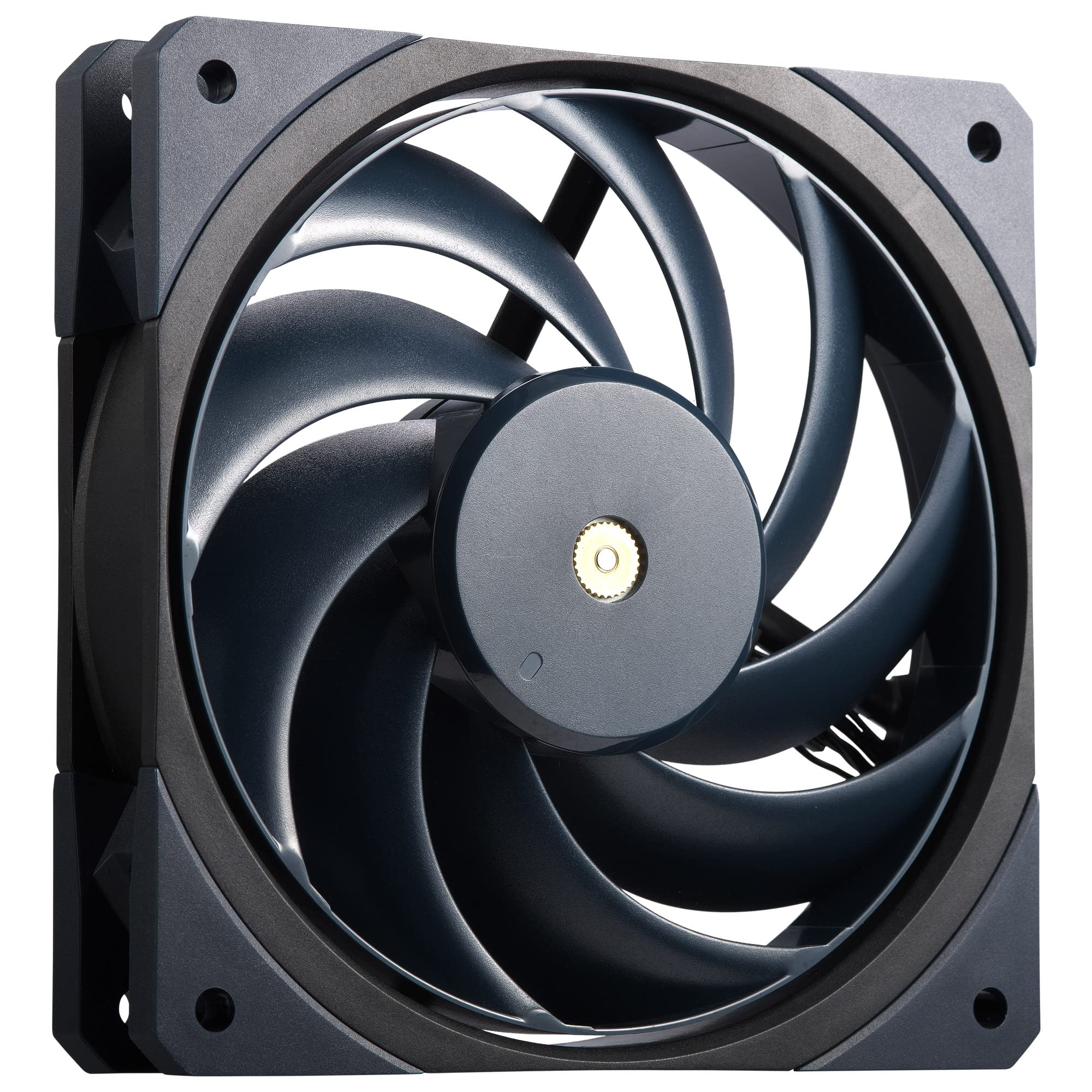 Cooler Master Mobius 120 OC Case Fan - Ring Blade Design (PWM), Vibration Dampers, Ball Bearings, Metal Motor Hub (Max. 88.1CFM, 4.75mmH2O, 39.3dBA) - Dark Blue & Black 120mm Black
